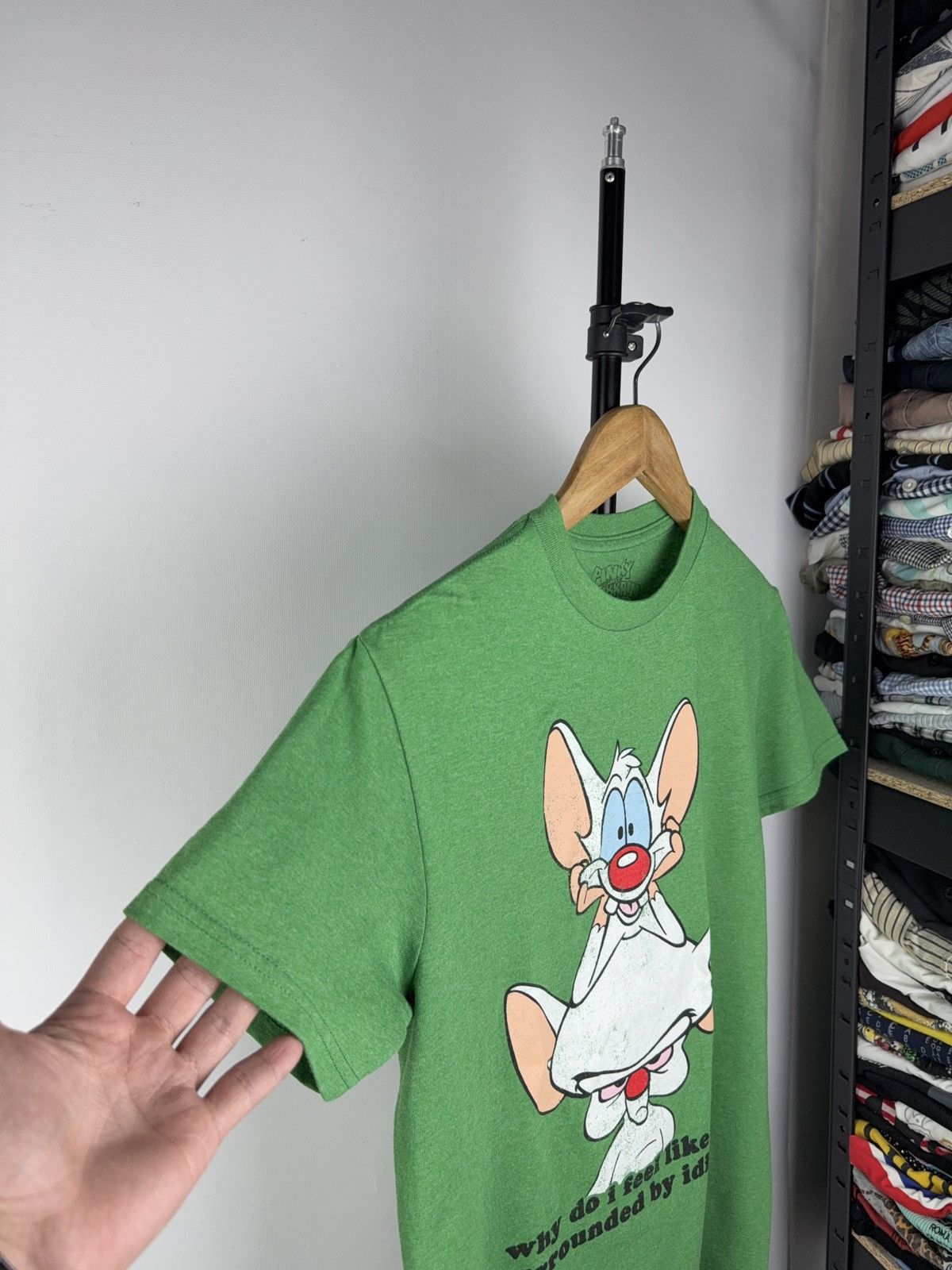 Cartoon Network × Vintage Vintage 00s Pinky And The Brain HUMOR Print Y2K T Shirt Size US S / EU 44-46 / 1 - 3 Thumbnail