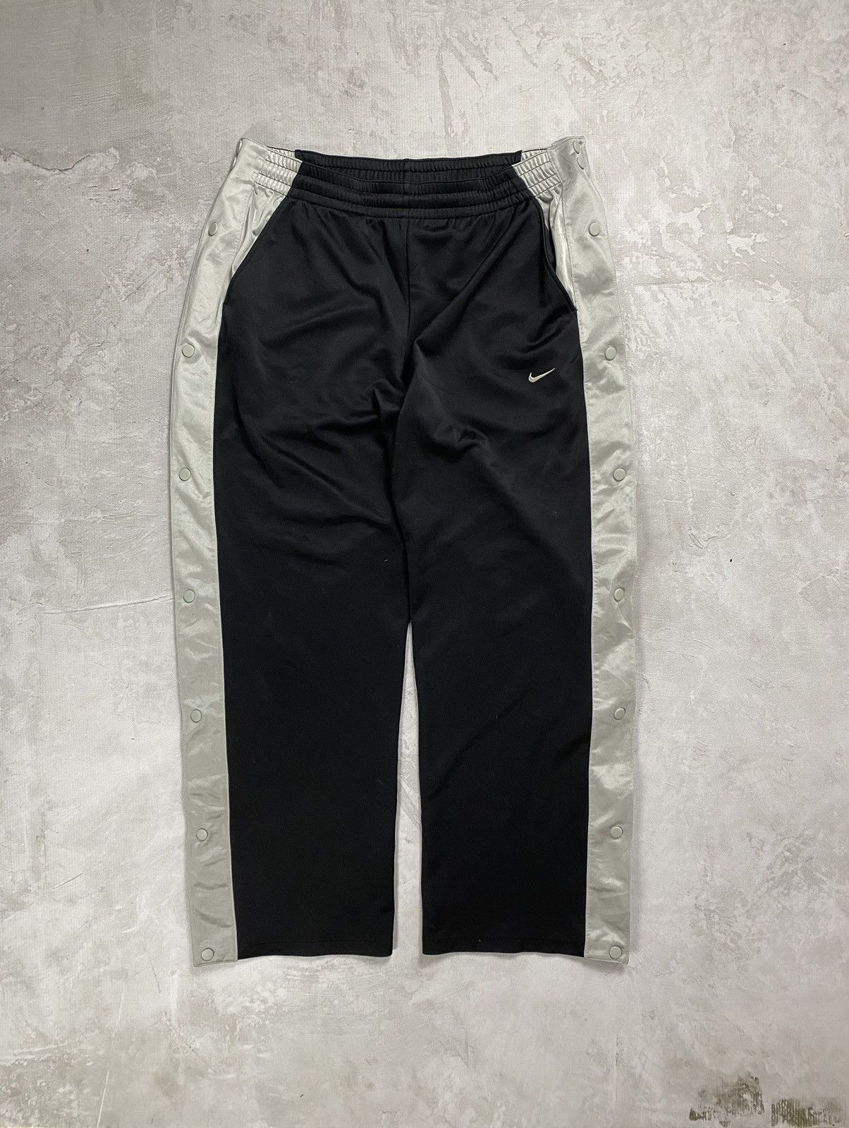 image of Y2K Nike Snap Button Pants in Black, Men's (Size 34)