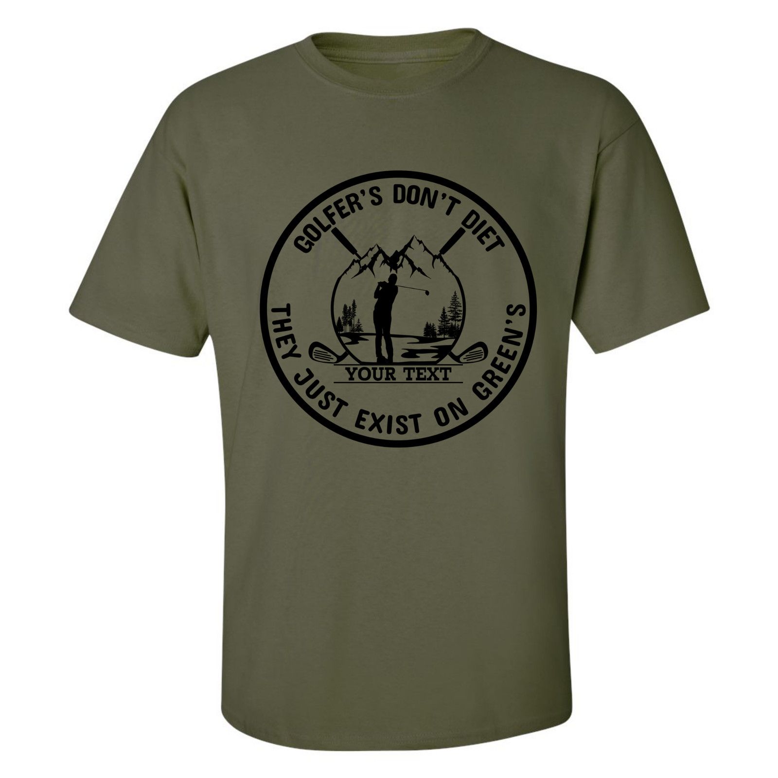Gildan Golfers Don't Diet Custom Name Funny Swinging Golfer T-Shirt Size US XL / EU 56 / 4 - 8 Thumbnail