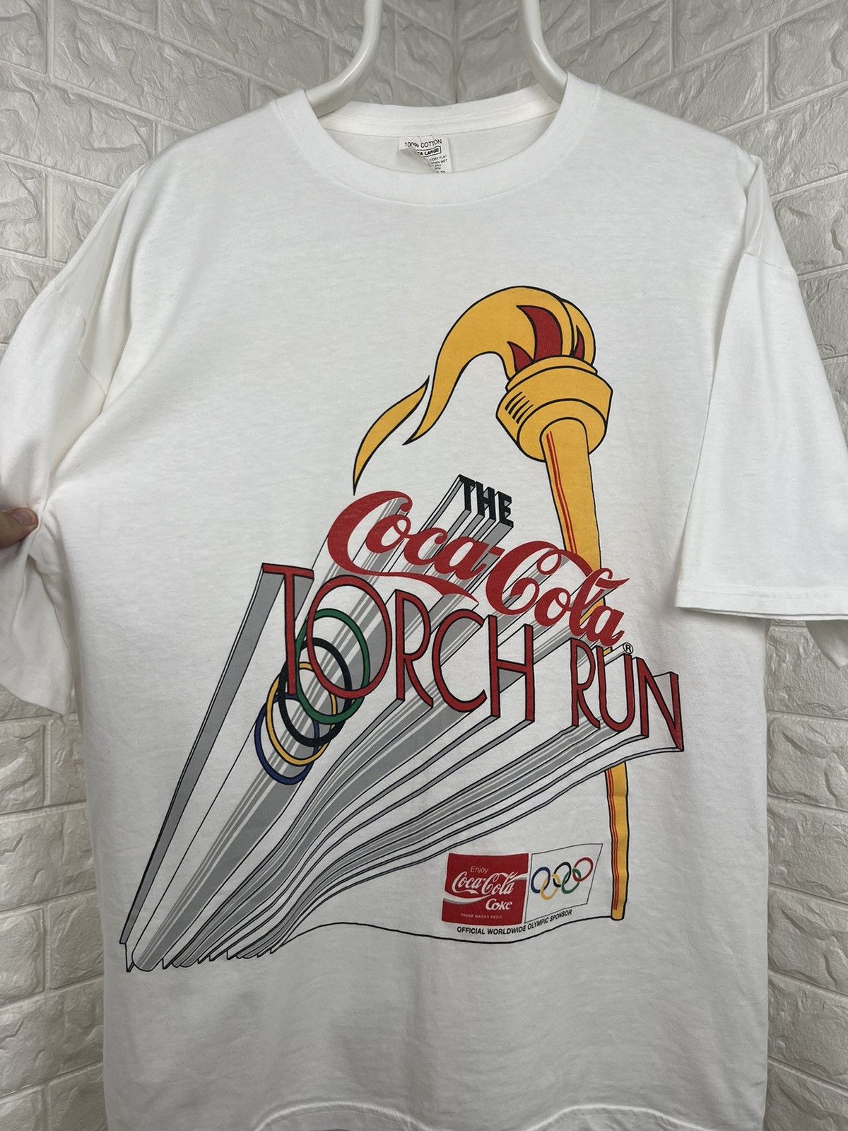 Band Tees × Coca Cola Vintage 1990s ‘Torch Run’ Tee Coca-Cola Size US XL / EU 56 / 4 - 2 Thumbnail