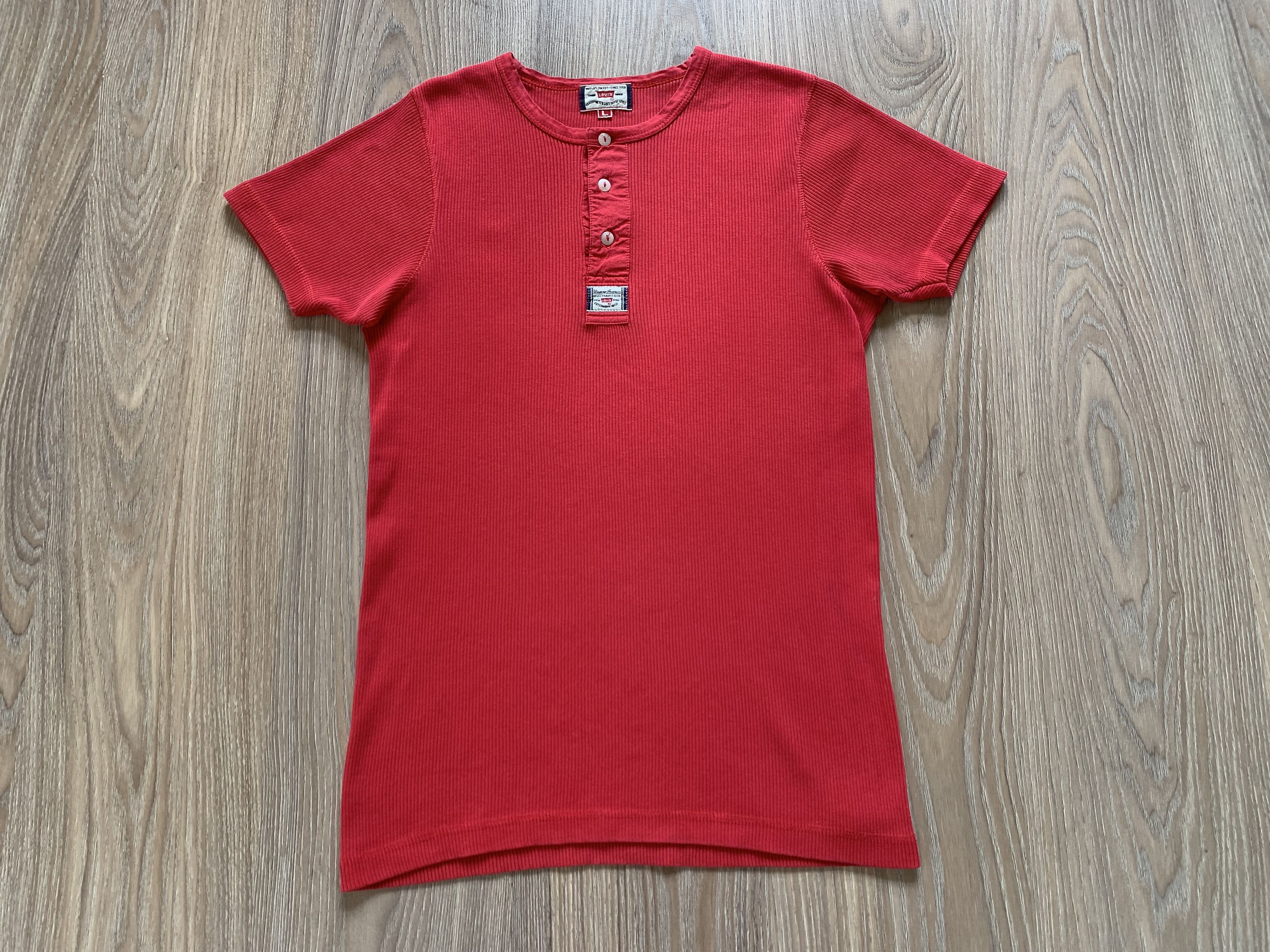 Levi's Vintage Clothing Rare Levis Women's Button Cotton T Shirt Size L / US 10 / IT 46 - 2 Thumbnail