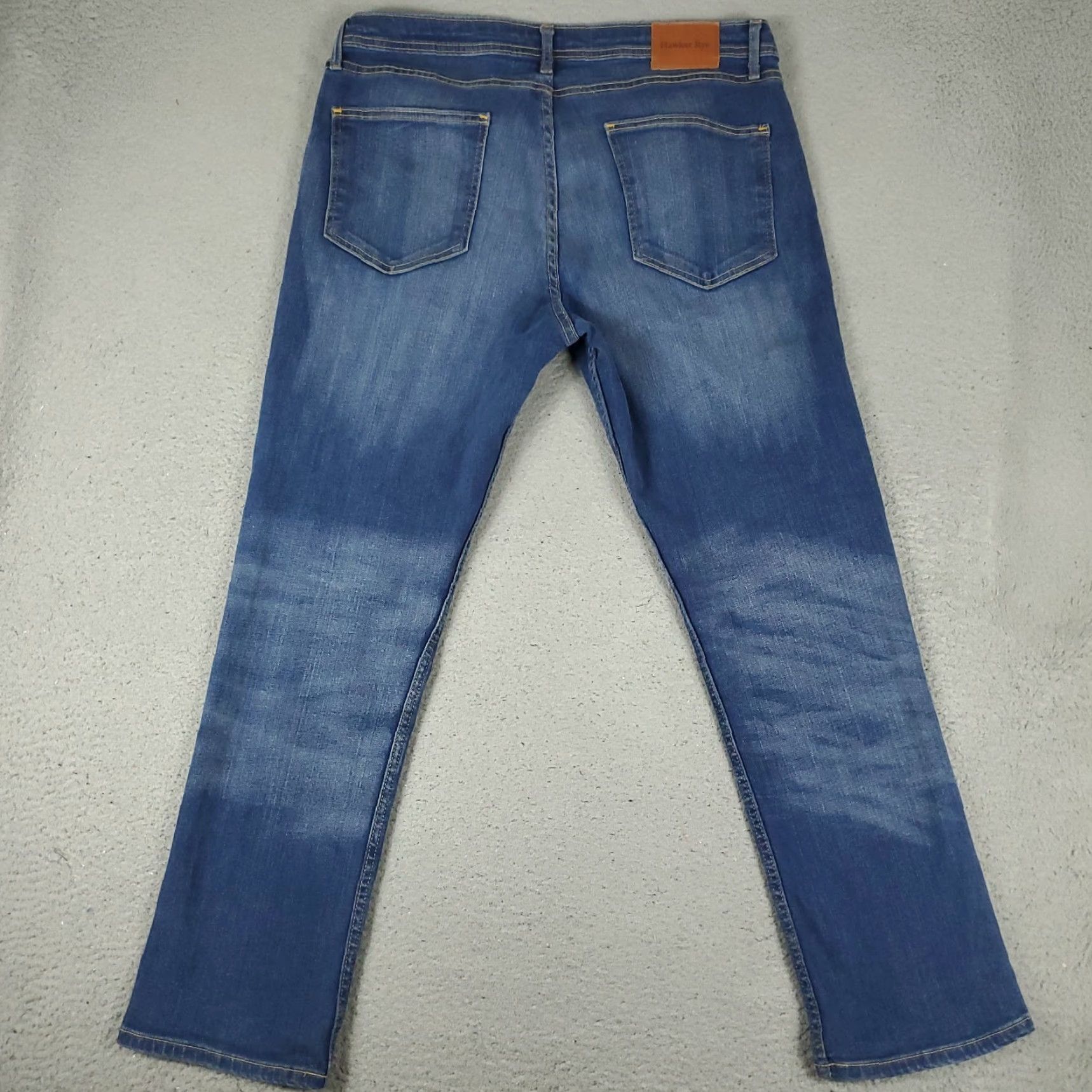 Denime Hawker Rye Jeans Mens 38x30 Blue Denim Straight Leg Pants Size US 38 / EU 54 - 7 Thumbnail
