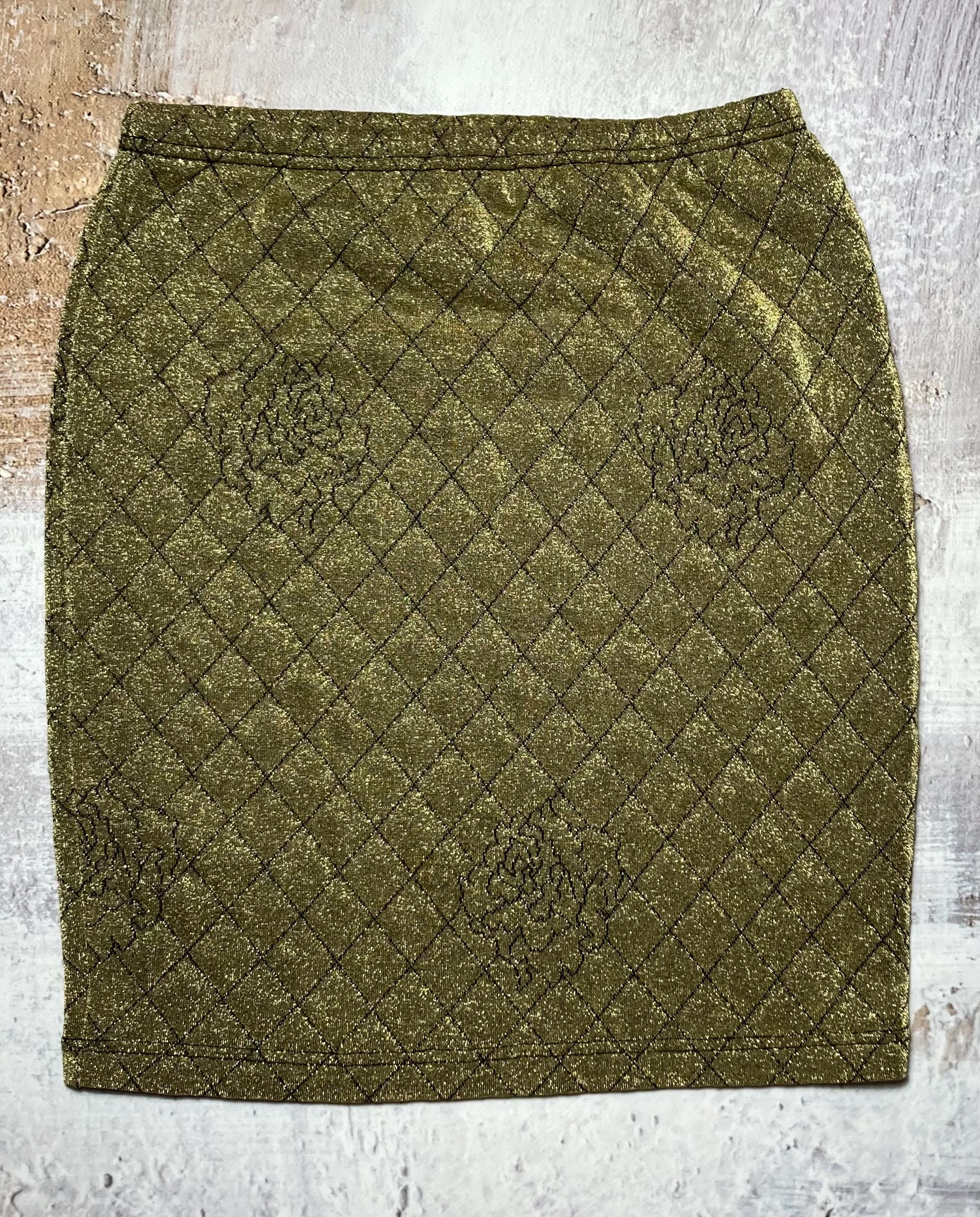 Vintage Vintage Gold Skirt Women’s Size 42 Size 28" / US 6 / IT 42 - 1 Thumbnail