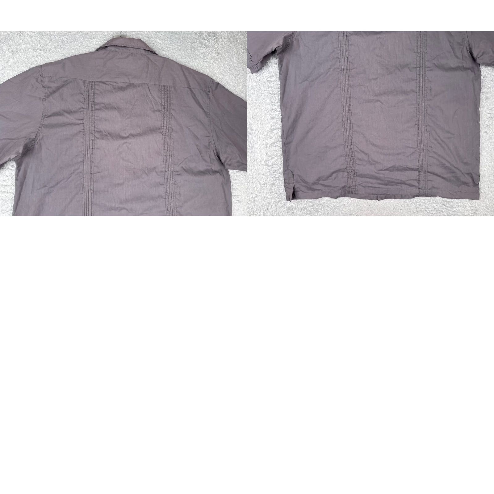 Vintage Platoon Shirt Men XL Gray 4 Pocket Cotton Blend Button-Up, Short Sleeve, Casual Aloha Beach Hawaiian Vacation Resort, Men’s Shirt, Vintage? No Size US XL / EU 56 / 4 - 9 Thumbnail
