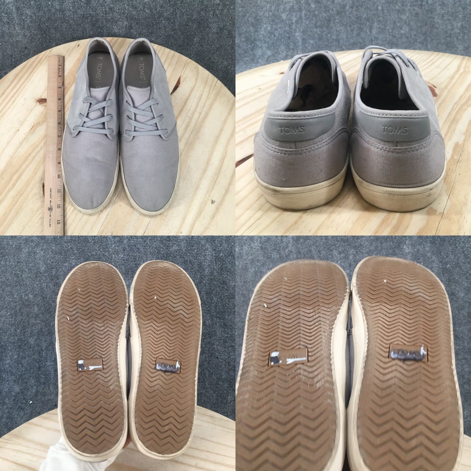 Toms TOMS Carlo Casual Low Top Sneakers Gray Fabric Lace Up Men’s Shoes 12 US Size US L / EU 52-54 / 3 - 8 Thumbnail