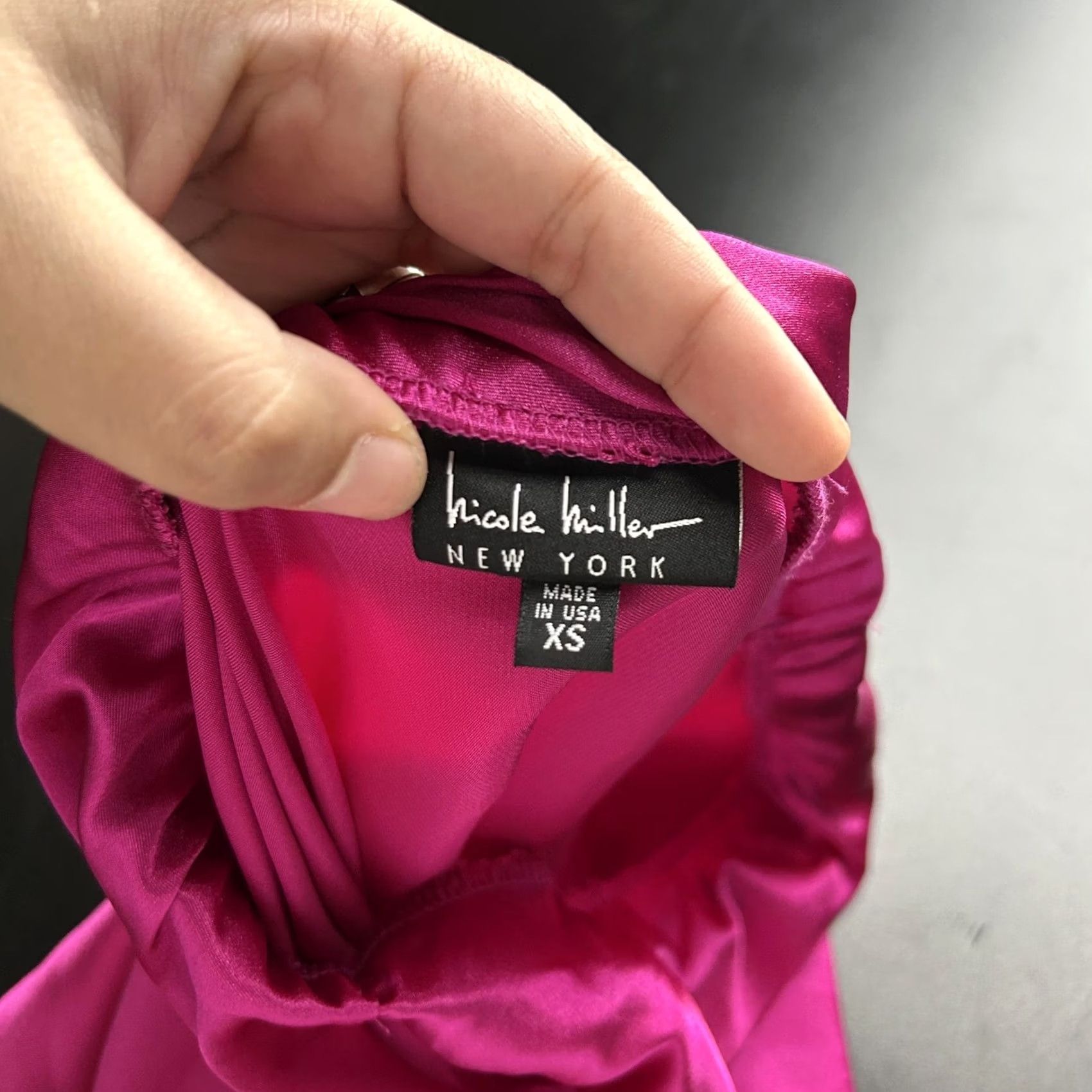Nicole Miller Nicole Miller New York Skirt Womens XS Pink Satin Midi Pencil Size 26" / US 2 / IT 38 - 2 Thumbnail