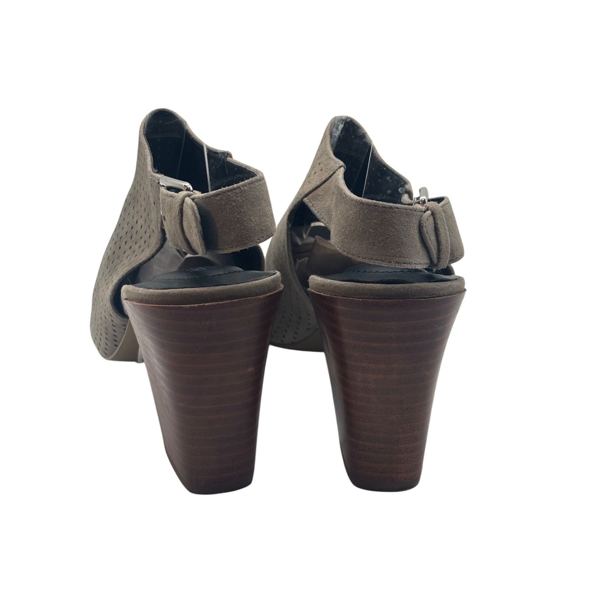 Other Adam Tucker Meridia Perforated Suede Sandal, 9.5, M, Taupe Size US 9.5 / IT 39.5 - 6 Thumbnail