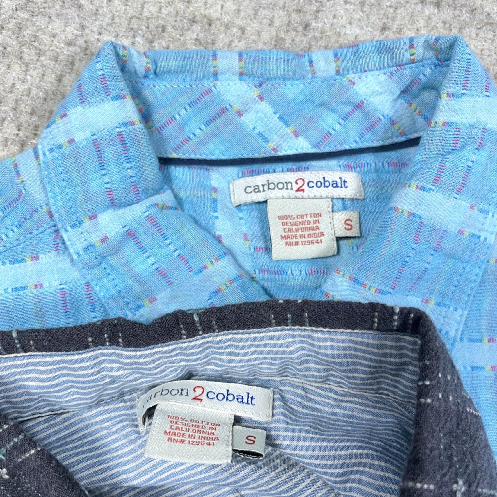 Carbon2Cobalt Carbon 2 Cobalt Shirt Men S Blue Plaid Button-Up Cam P Flannel Lot Of 2 Size US S / EU 44-46 / 1 - 4 Thumbnail