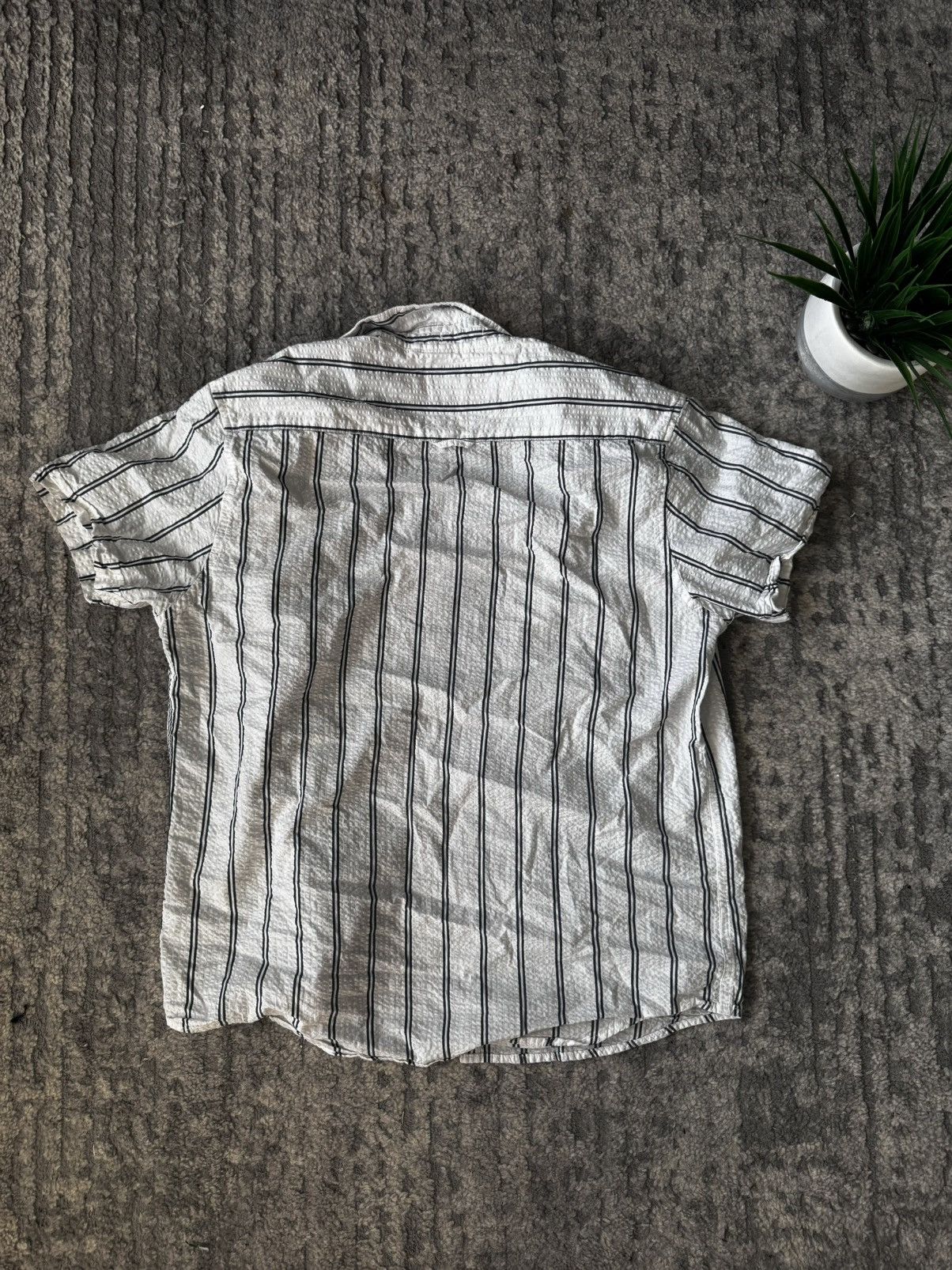 L.L. Bean × Vintage White and blue striped shirt (M) Size US M / EU 48-50 / 2 - 2 Thumbnail