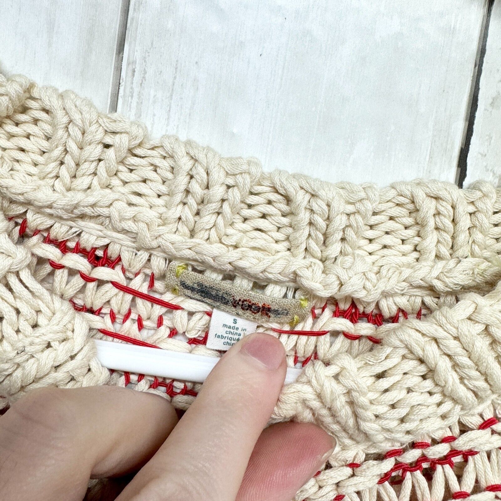 Anthropologie Anthropologie Sweater S Fiets Voor Knit Red Hidden Glow Knit Size S / US 4 / IT 40 - 2 Thumbnail
