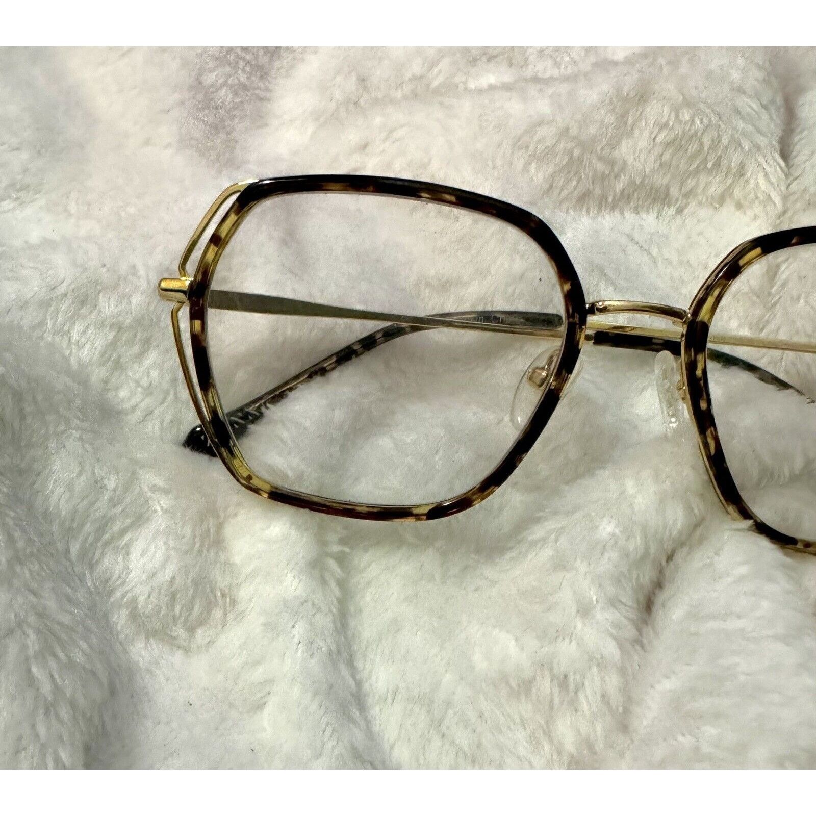Other Zenni Geometric Glasses Frames Tortoiseshell, Gold 19 54 145 Size ONE SIZE - 3 Thumbnail