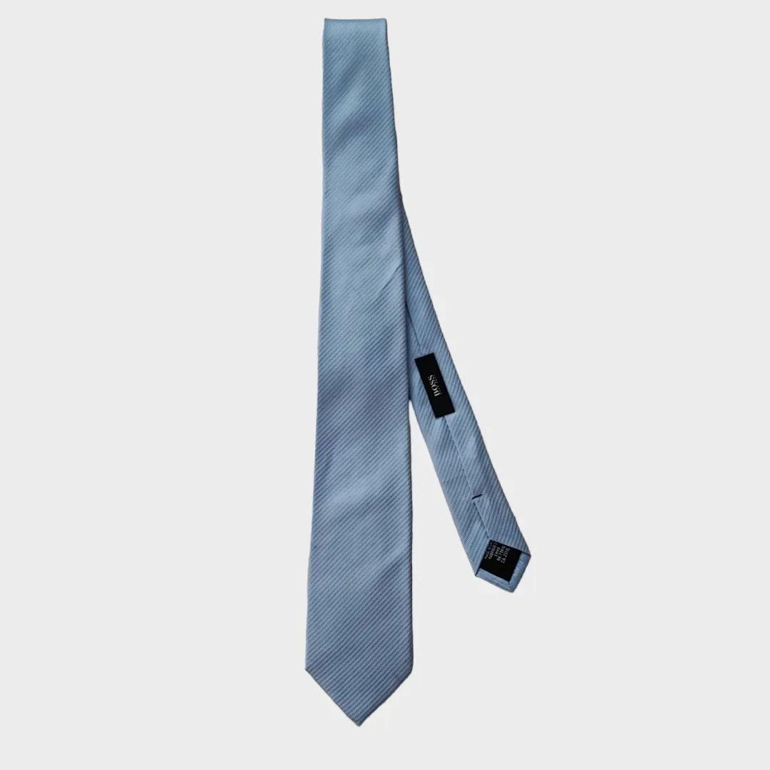 Hugo Boss HUGO BOSS SILK BLUE TIE - FASHIONELLA Size ONE SIZE - 2 Thumbnail
