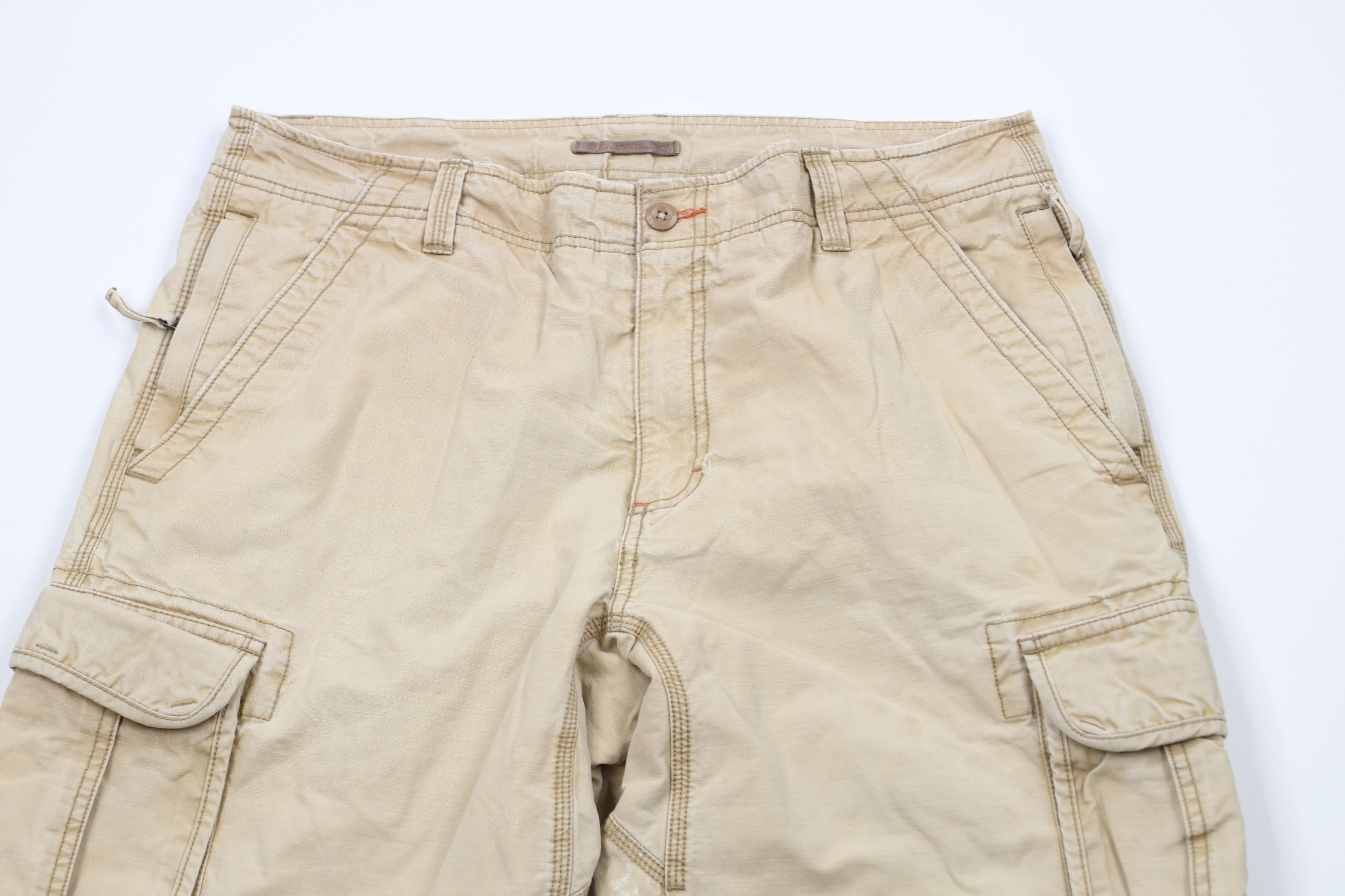 L.L. Bean × Vintage Vintage LL Bean Stonewash Flannel Lined Wide Leg Cargo Pants Size US 36 / EU 52 - 3 Thumbnail