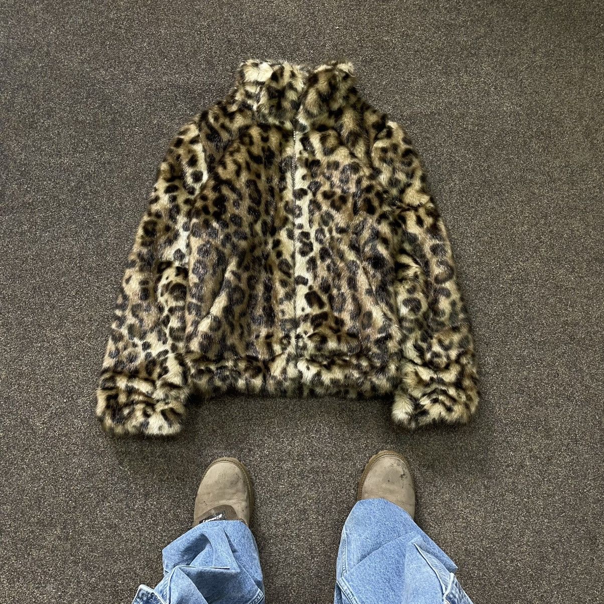 Genuine Leather Vintage Y2K Leopard Jacket Furry Mohair BALENCIAGA Style Size M / US 6-8 / IT 42-44 - 1 Thumbnail