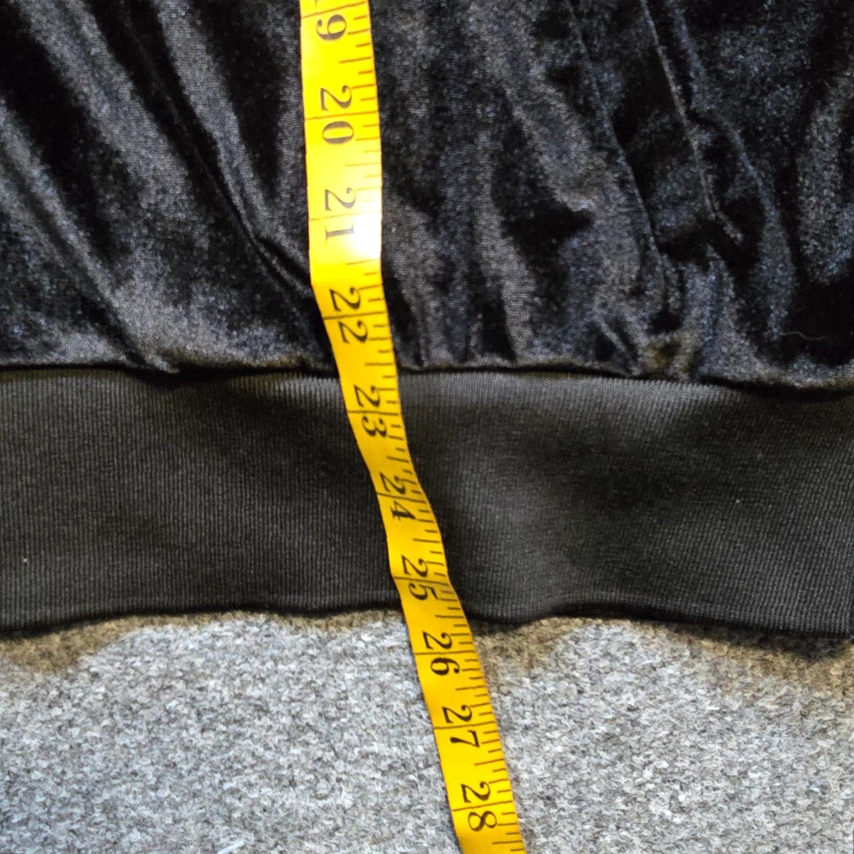 Velour VINTAGE Boutique Jacket Womens 1X Black Velour Full Zip Pockets Casual Capsule Size XL / US 12-14 / IT 48-50 - 6 Thumbnail