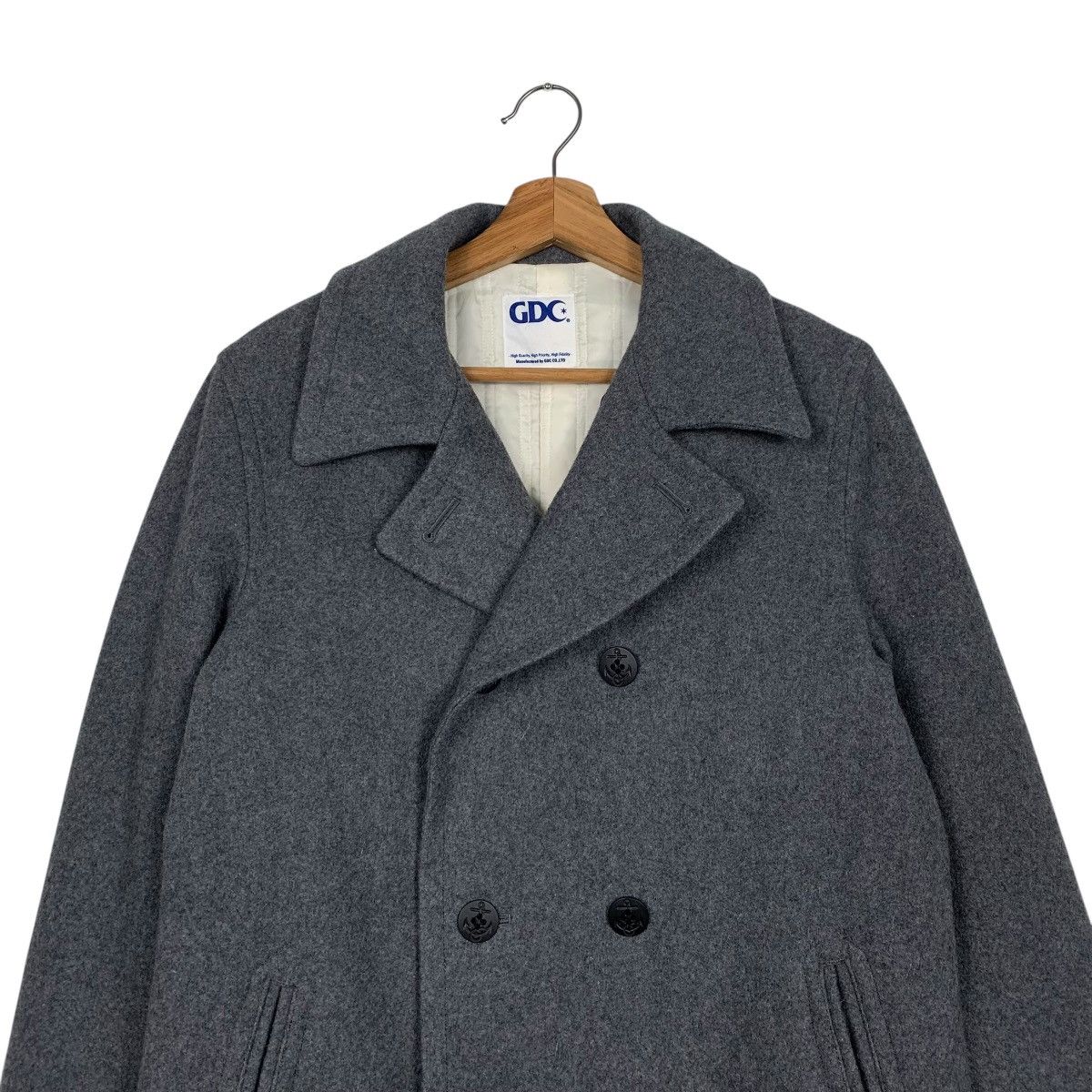 Japanese Brand Japanese Brand GDC DOuble Breasted Wool Coat Size US L / EU 52-54 / 3 - 2 Thumbnail
