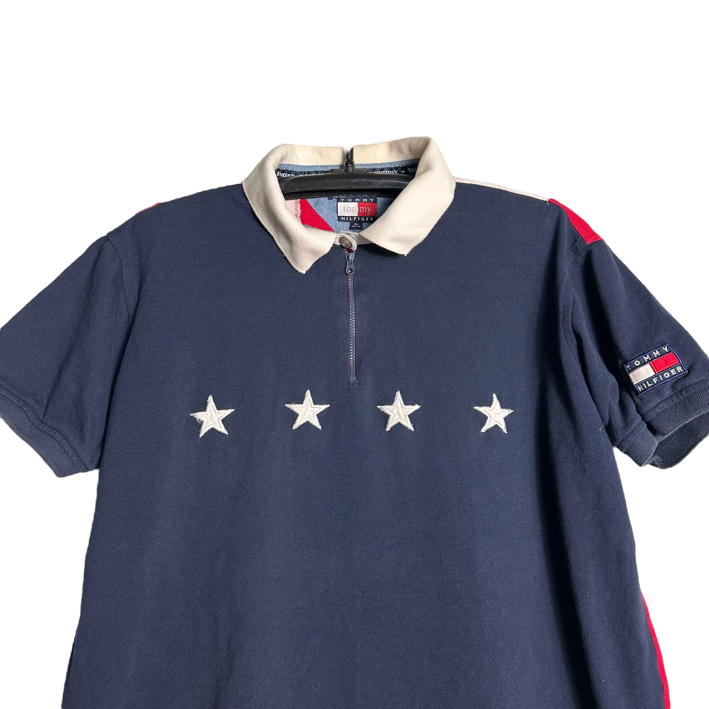 Tommy Hilfiger 🔥RARE🔥Vintage Tommy Hilfiger Stripes Backhit Polo Shirt Size US XL / EU 56 / 4 - 2 Thumbnail