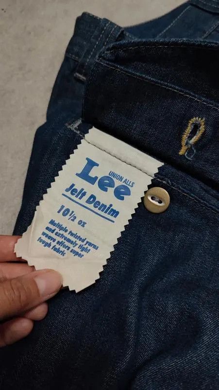 Lee Y2k Union Alls Lee Dark Blue Deadstock Baggy Tapered Jeans Size 32" / US 10 / IT 46 - 7 Thumbnail