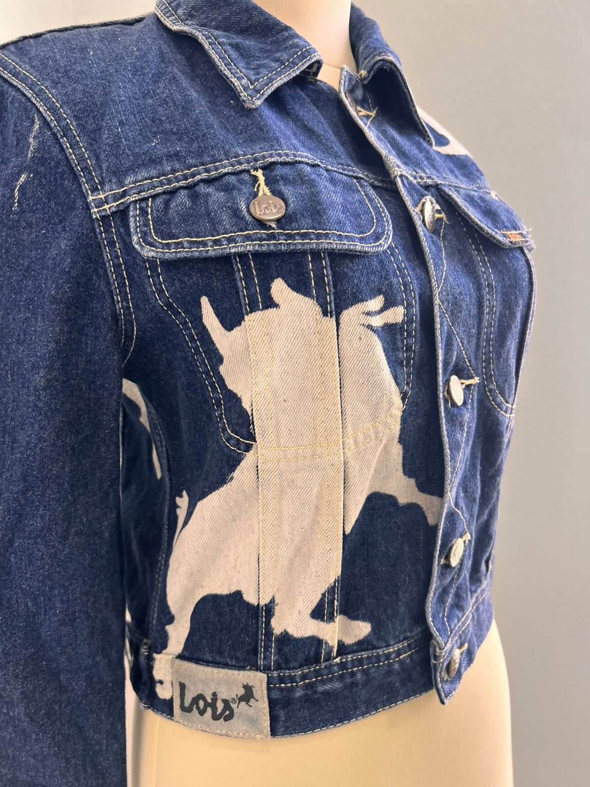 Cowboy Equipment × Japanese Brand × Vintage Vintage Lois Denim Jacket Size US S / EU 44-46 / 1 - 2 Thumbnail