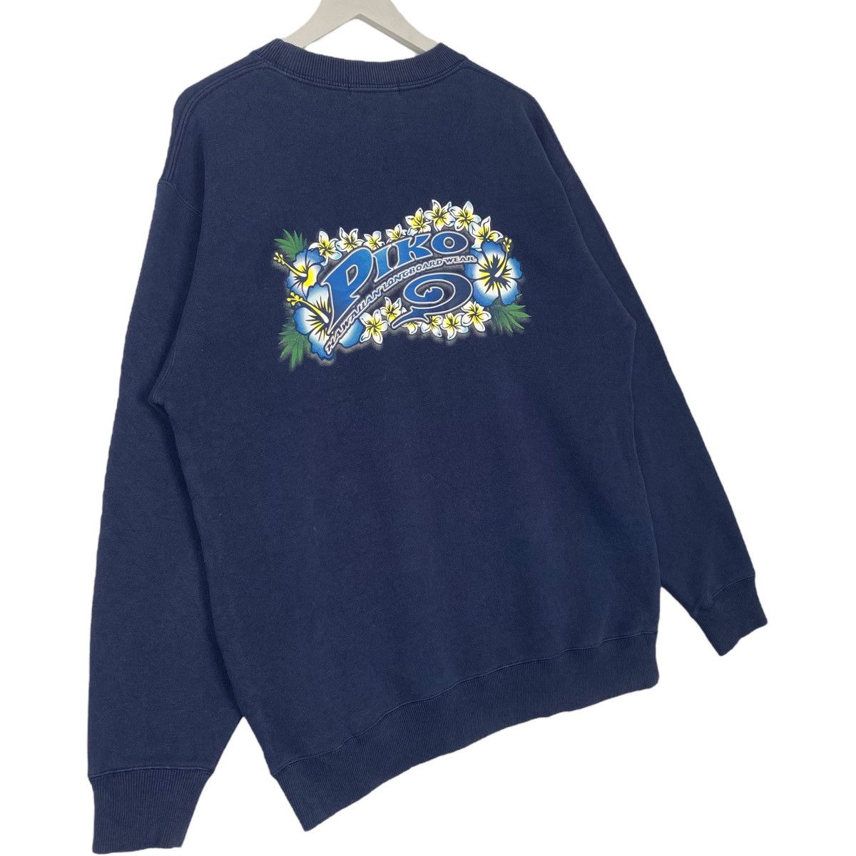 Vintage Vintage Piko Hawaiian Sweatshirt Crewneck Navy Blue Size L Size US L / EU 52-54 / 3 - 7 Thumbnail
