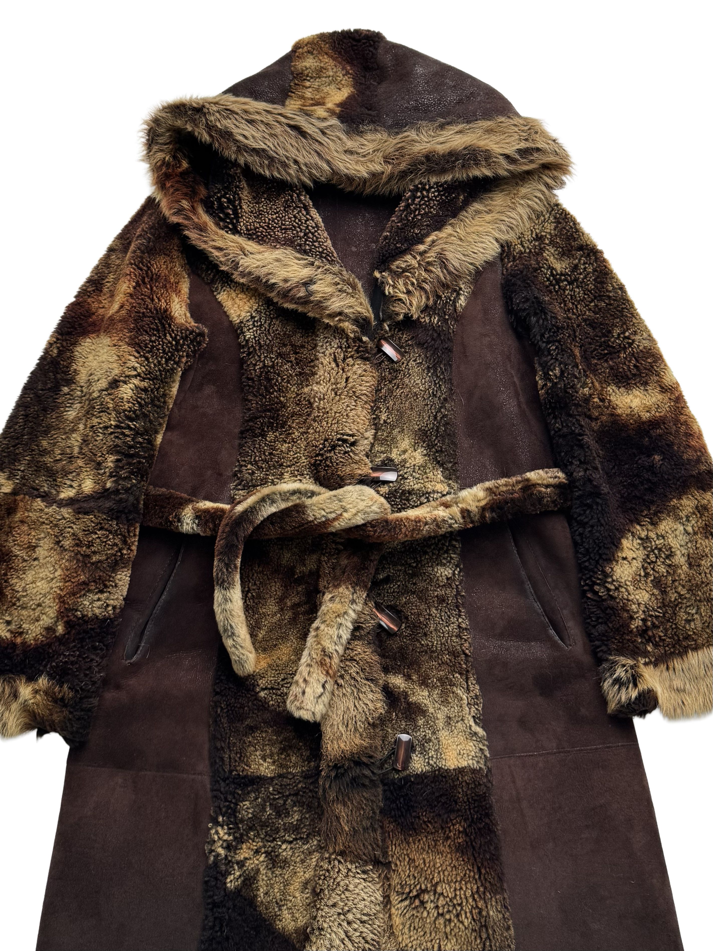 Vintage Vintage Real Sheepskin Hooded Coat Size L / US 10 / IT 46 - 7 Thumbnail