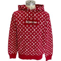 Supreme x louis hot sale vuitton hoodie brown