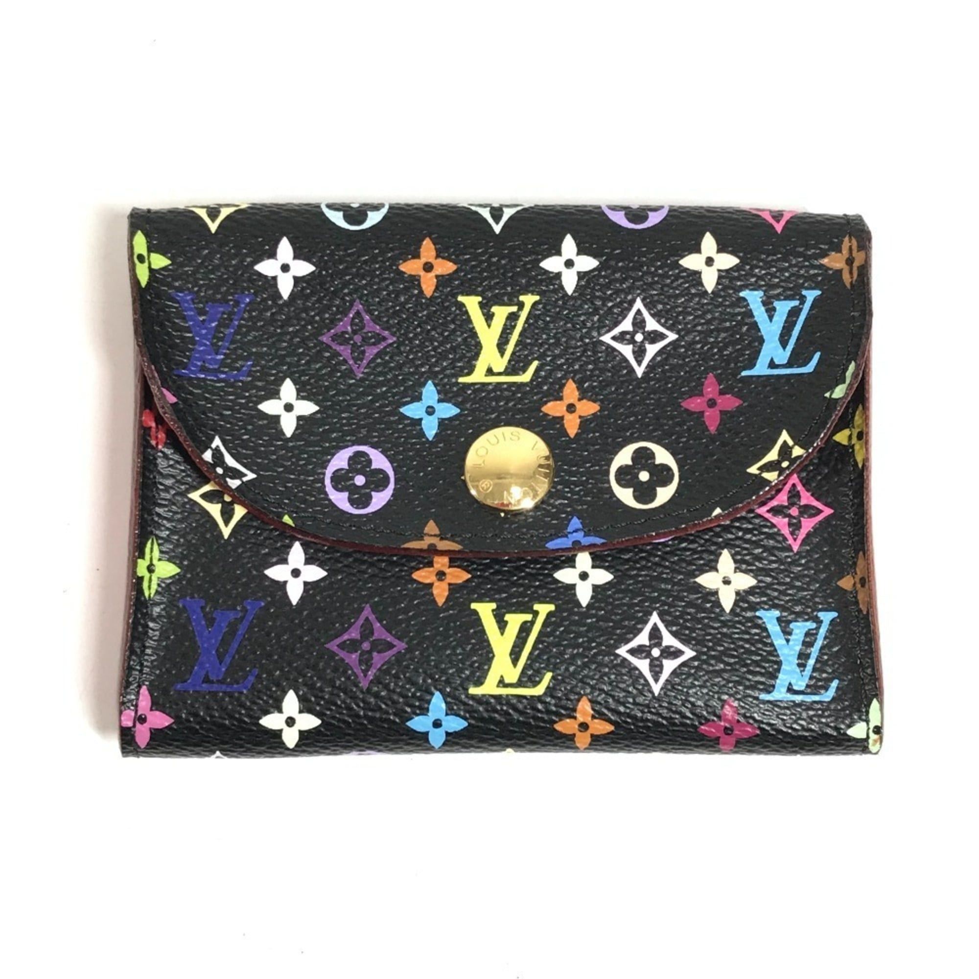 Louis Vuitton LOUIS VUITTON M66561 Monogram Multicolor Enveloppe Carte de Visite Coin Purse Wallet Case Pass Business Card Holder Holder/Card Canvas Women's Black Size ONE SIZE - 1 Thumbnail
