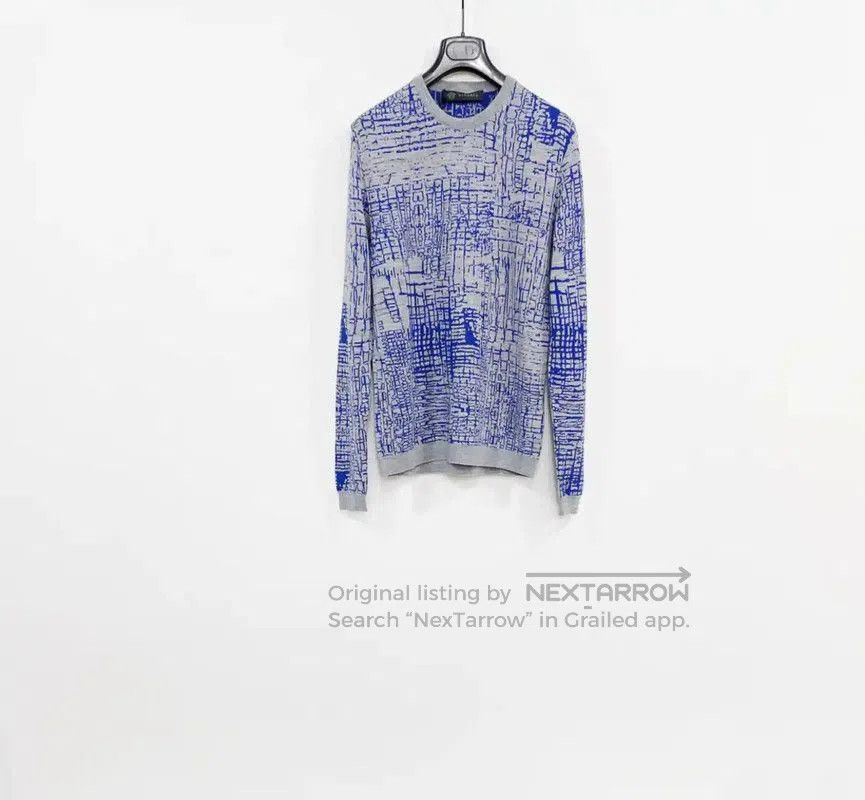 Versace Versace Blue Wool Pullover Sweater for Men . Size US S / EU 44-46 / 1 - 1 Thumbnail