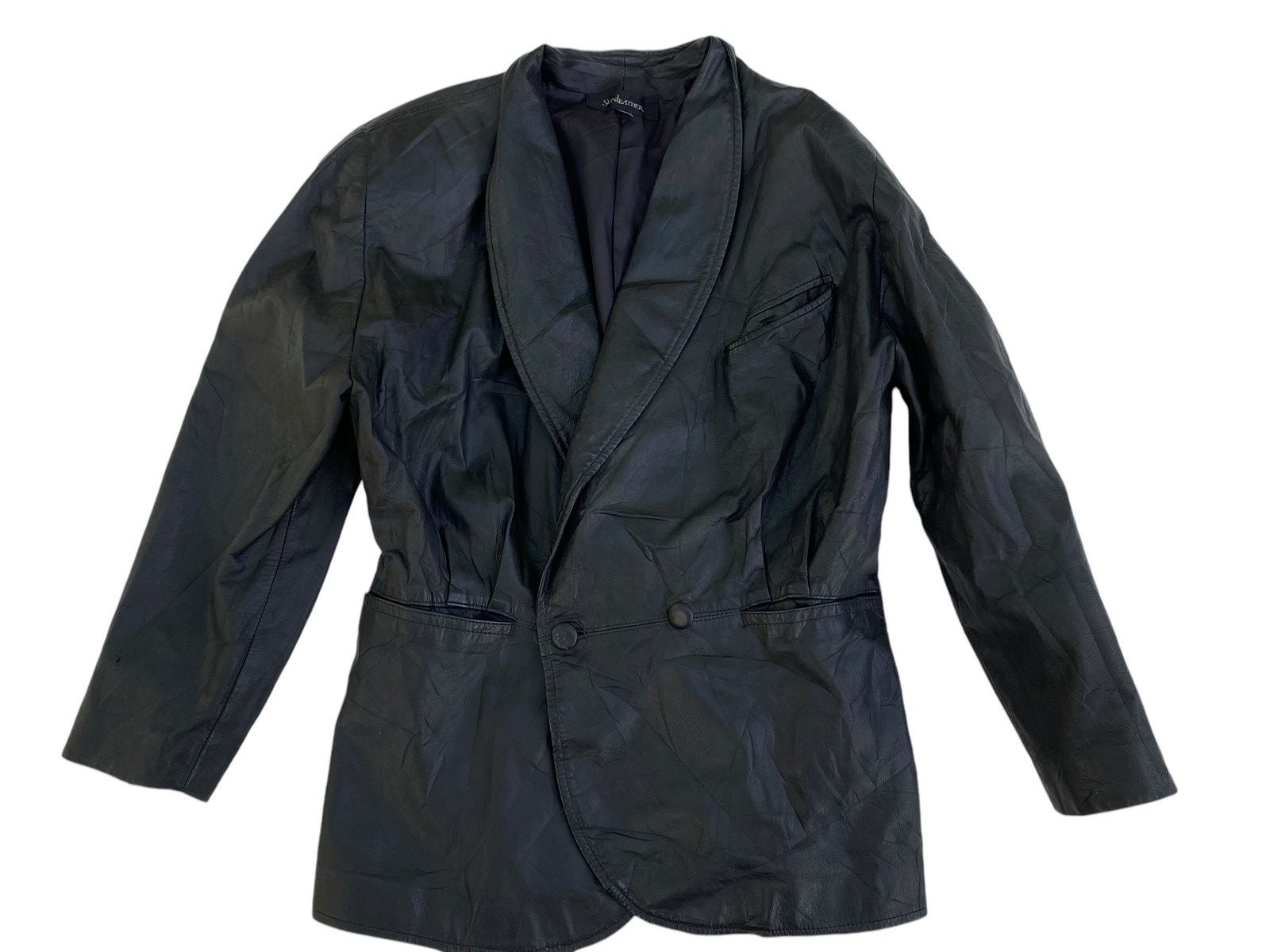 Japanese Brand × Vintage Vtg Leather Jacket Sun Leather Size M / US 6-8 / IT 42-44 - 1 Thumbnail