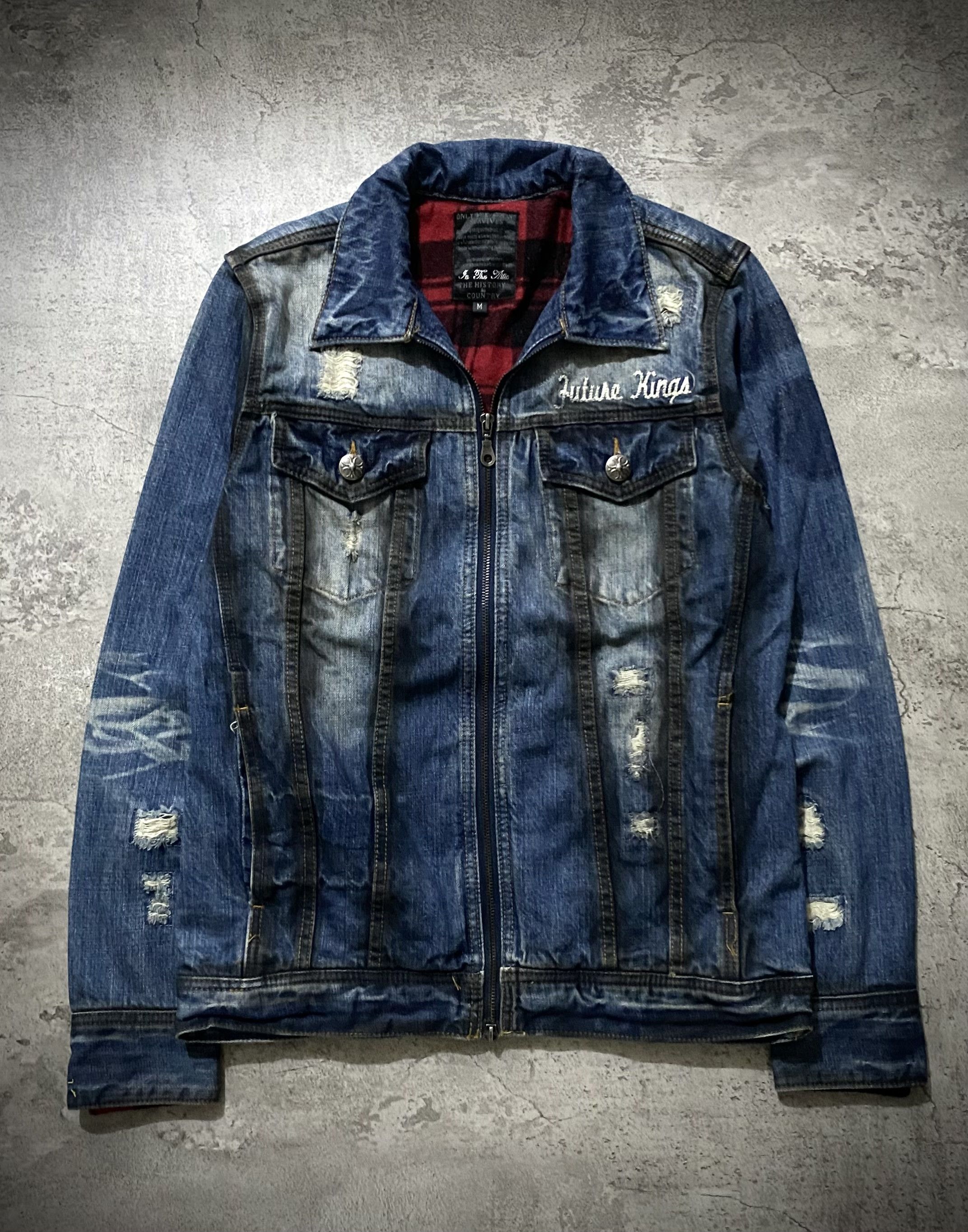 In The Attic IN THE ATTIC DISTRESSED IFSIXWASNINE DENIM JACKET Size US M / EU 48-50 / 2 - 1 Thumbnail