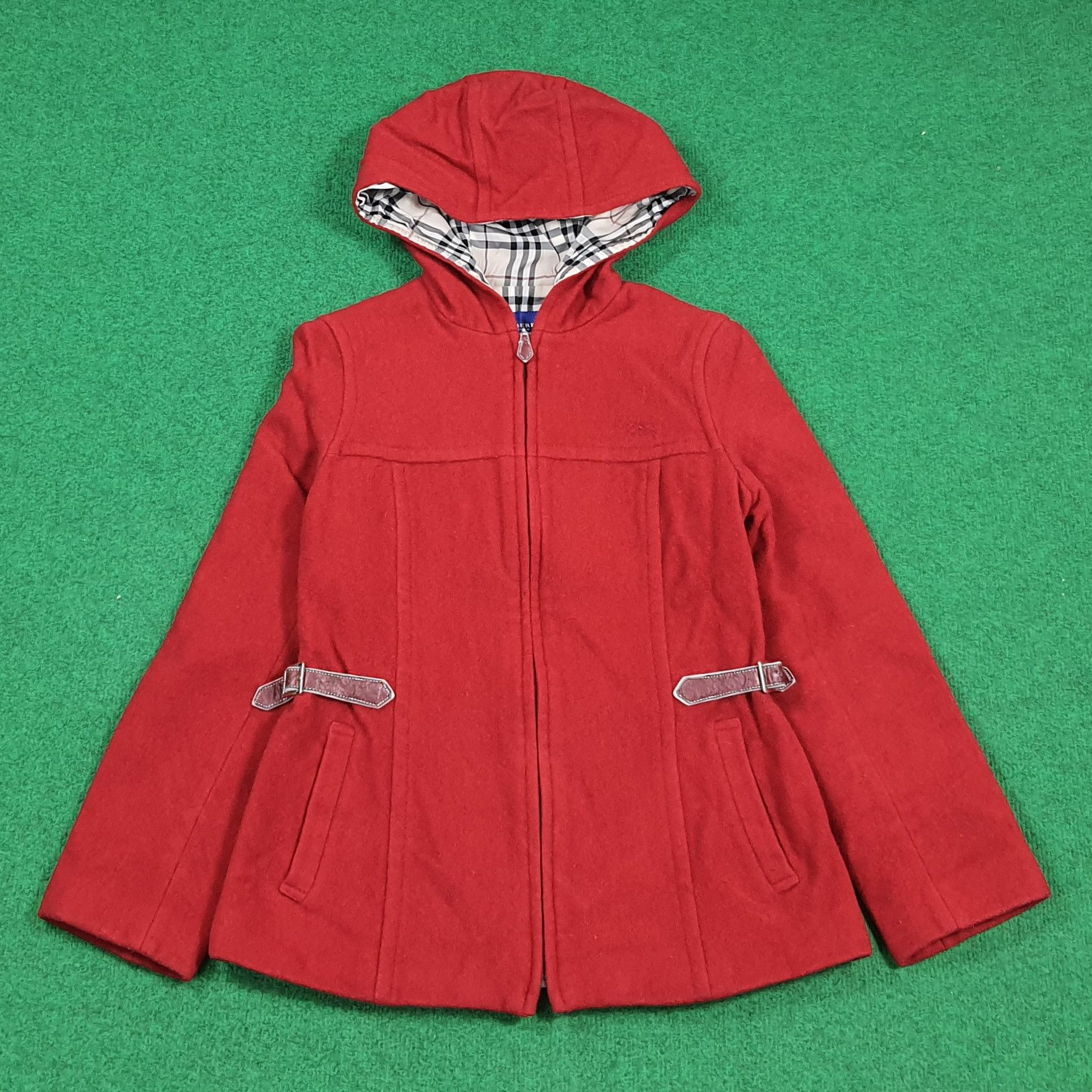 Burberry Burberry London Blue Label Red Wool Hoodie Jacket C298N12 Size XS / US 0-2 / IT 36-38 - 1 Thumbnail