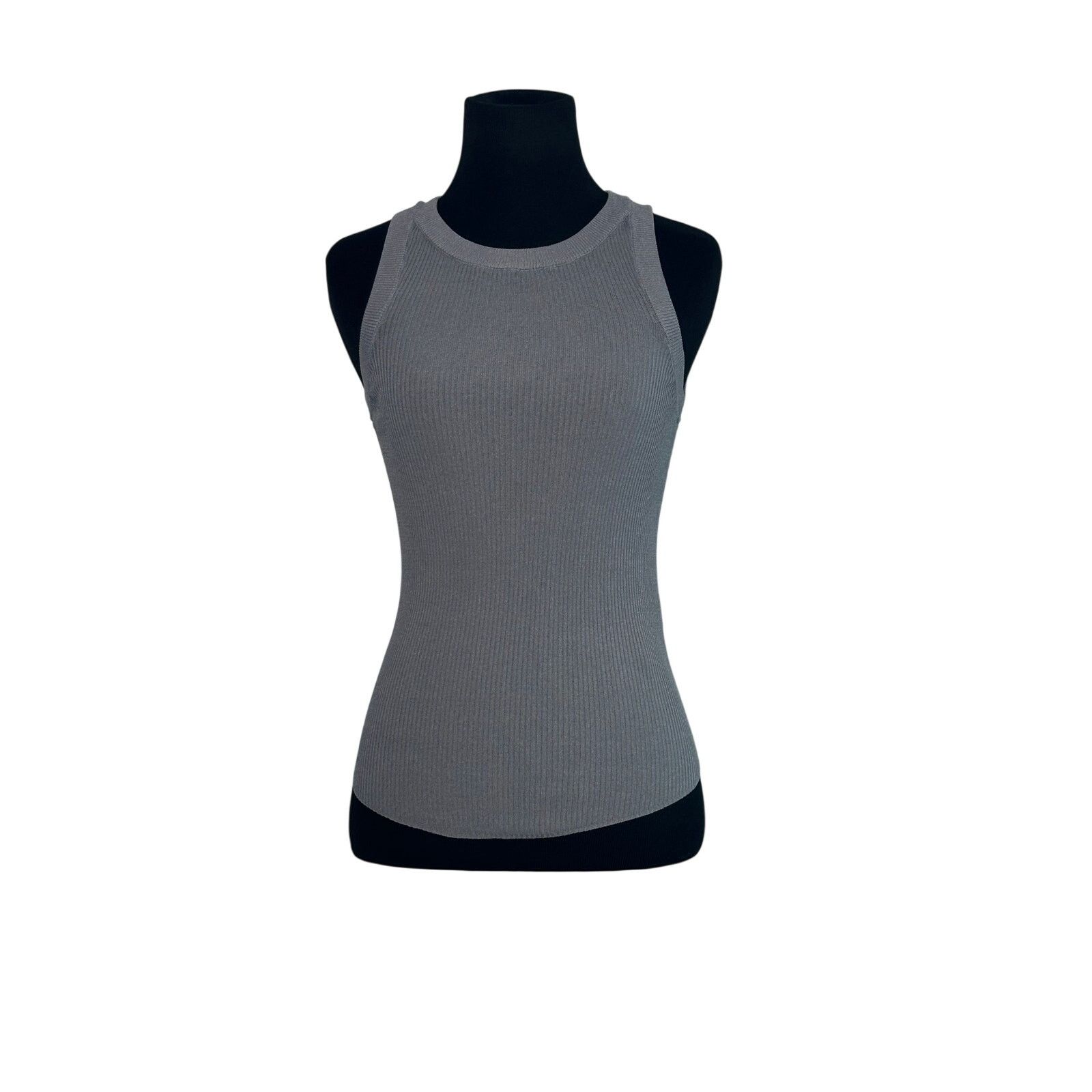 Zara Zara gray ribbed fitted knit tank top size Small Size S / US 4 / IT 40 - 8 Thumbnail