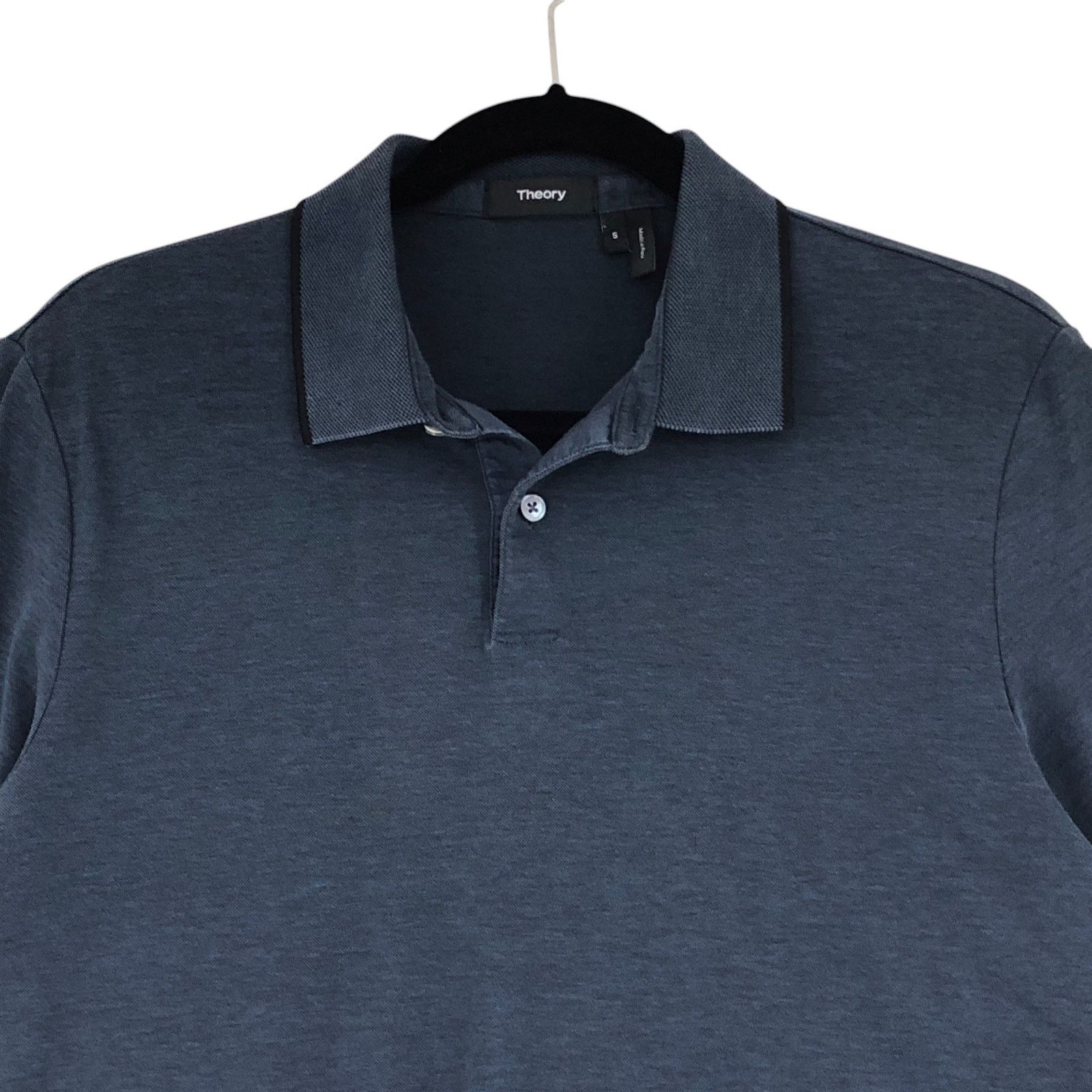 Theory Theory Mens Size S Polo Shirt Pique Short Sleeve Pima Cotton Size US S / EU 44-46 / 1 - 2 Thumbnail