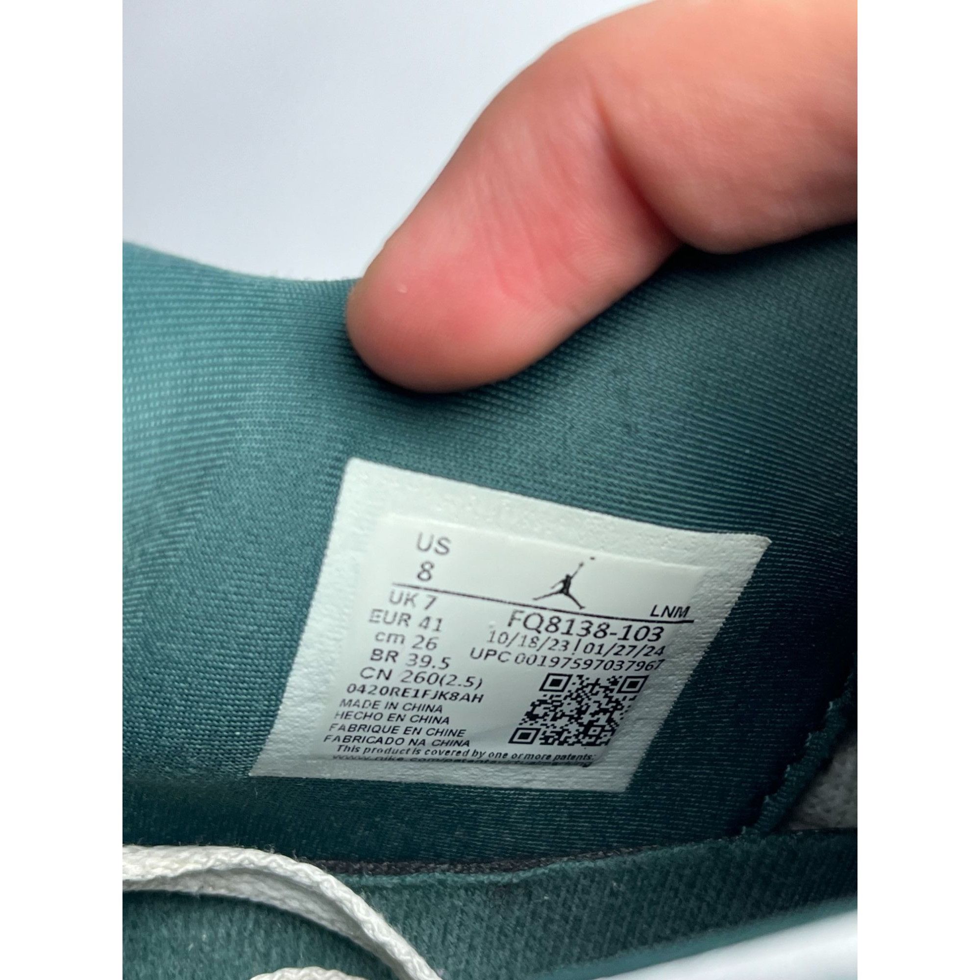Jordan Brand × Vintage Air Jordan 4 Retro Oxidized Green White Dark Teal Size US 8 / EU 41 - 6 Thumbnail