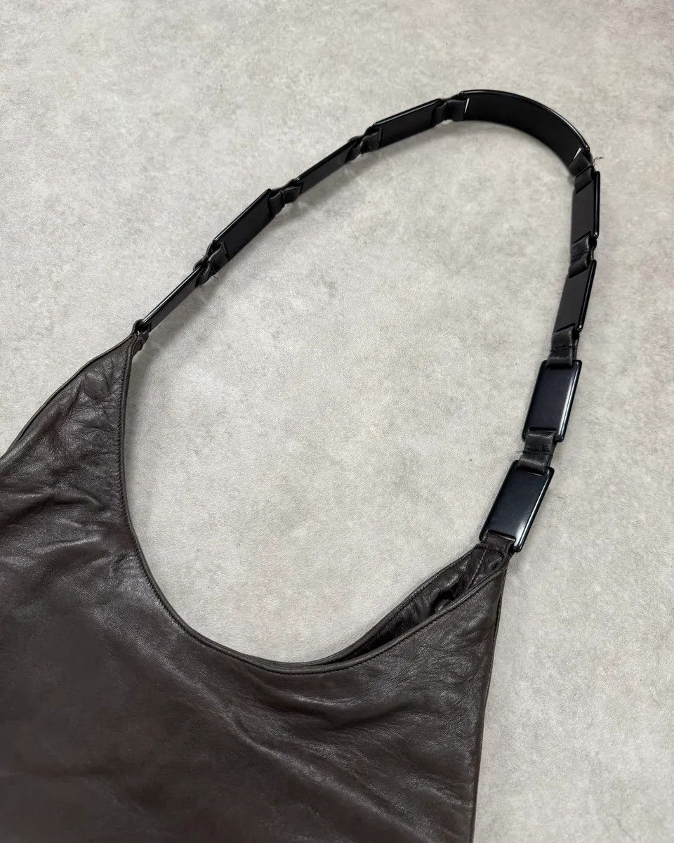 Prada Prada Brown Leather Hobo Shoulder Bag Size ONE SIZE - 4 Thumbnail