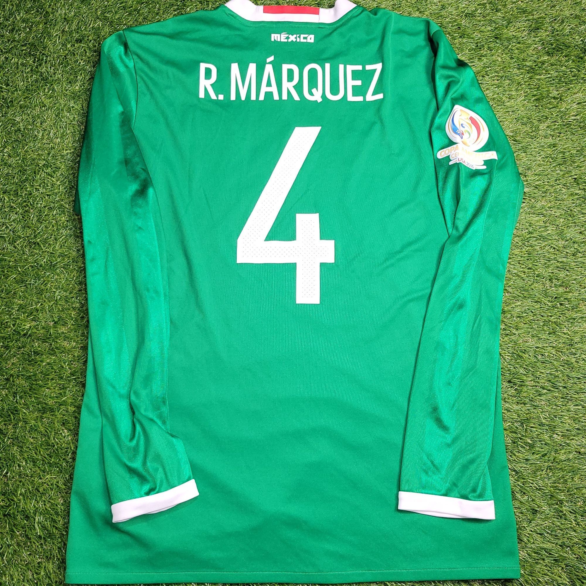 Adidas Marquez Mexico 2016 GOLD CUP Long Sleeve Soccer Jersey L Size US XL / EU 56 / 4 - 2 Thumbnail