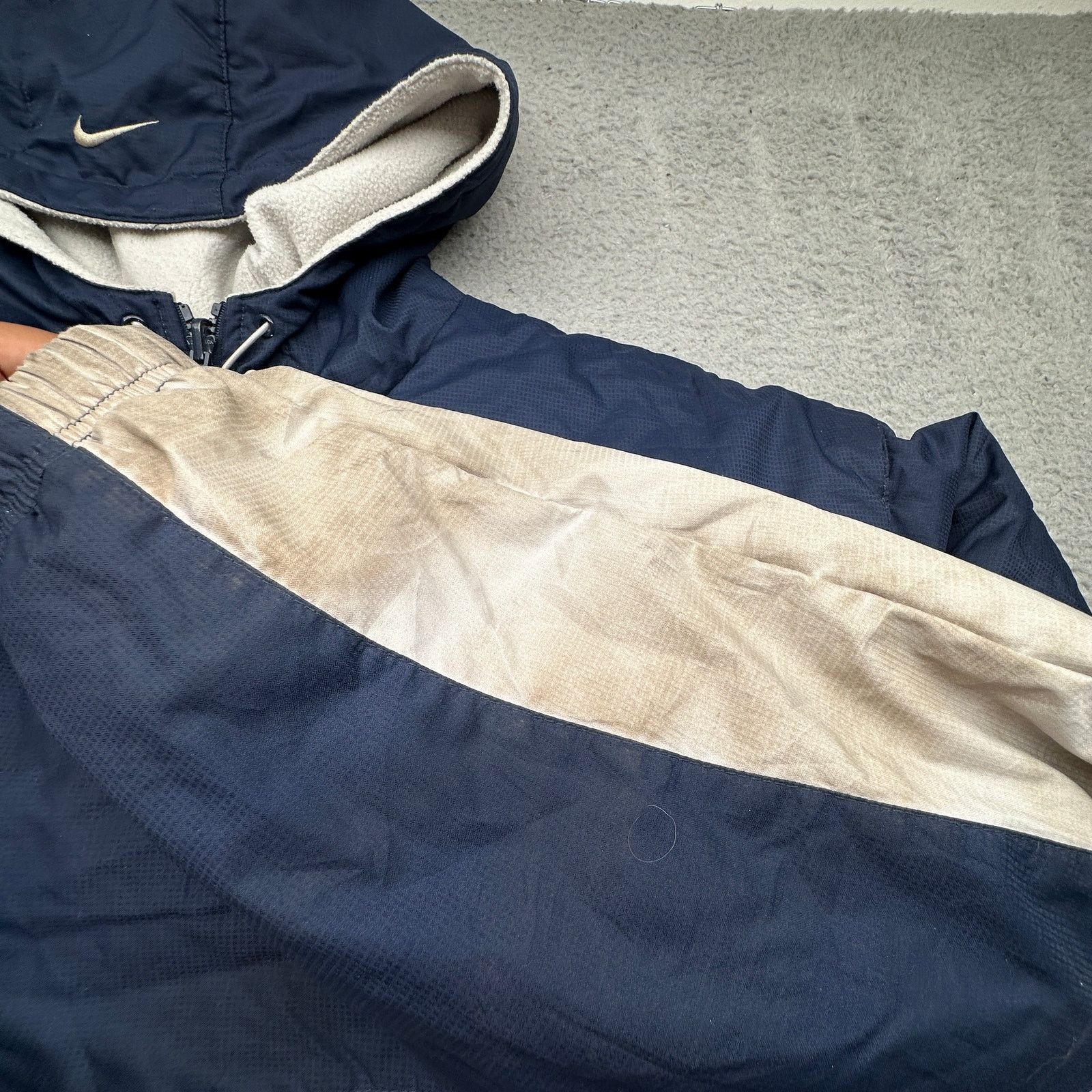 Nike Vintage Y2K Nike Reversible Jacket Mens XL Navy STAINED Size US XL / EU 56 / 4 - 14 Thumbnail