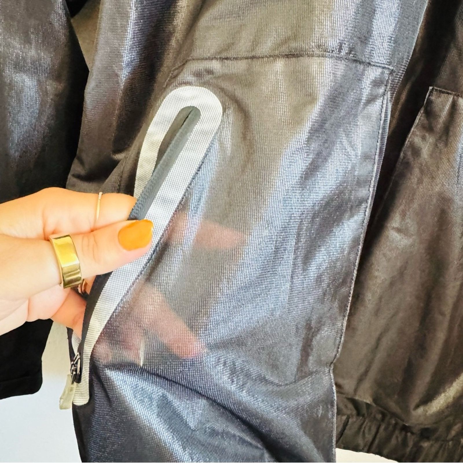 Champion CHAMPION Luxe Black Half Zip Pocket Windbreaker Track Jacket Size US S / EU 44-46 / 1 - 5 Thumbnail