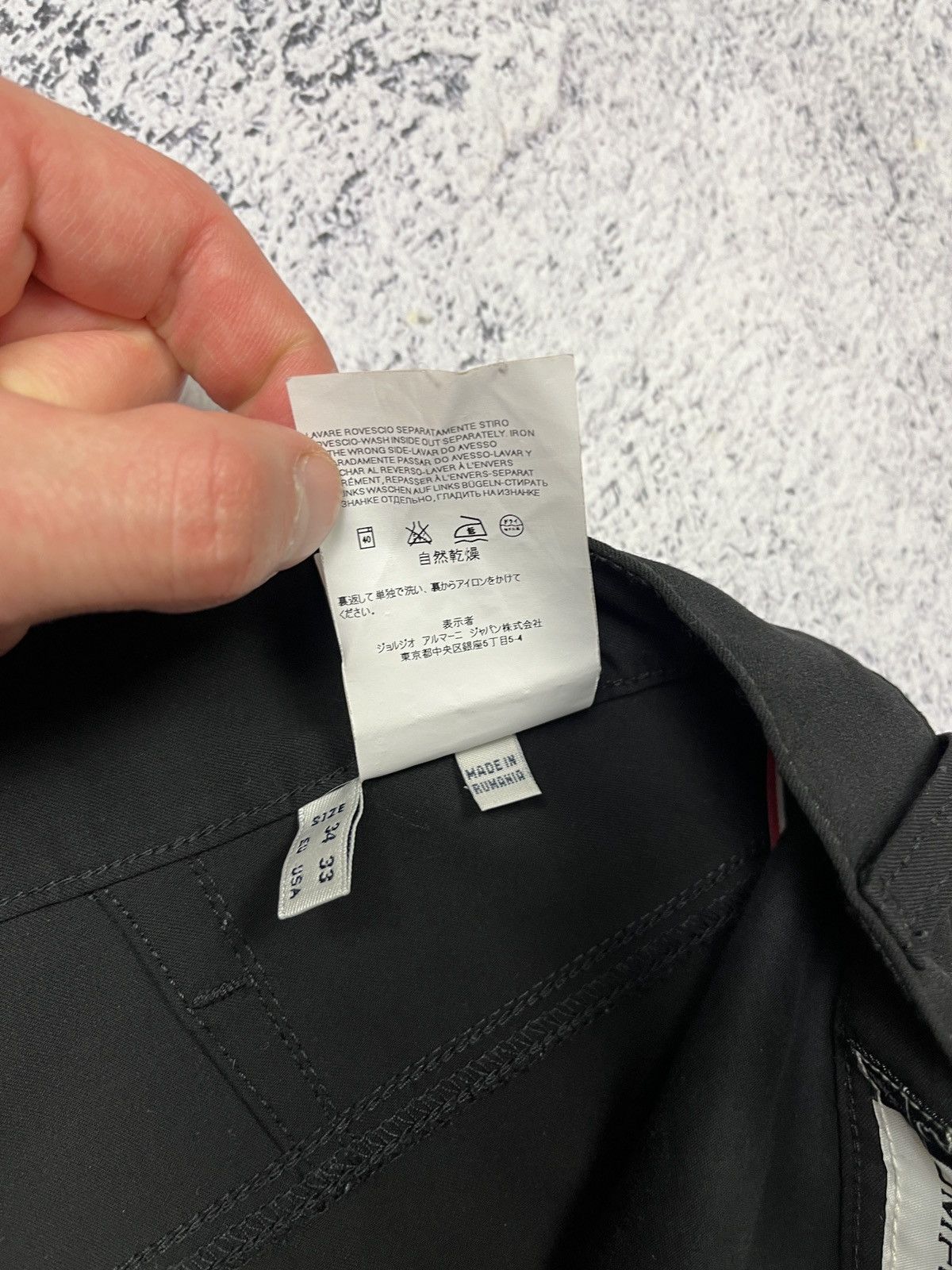 Armani × Giorgio Armani × Vintage Vintage Armani Jeans Metal Logo Classic Pants Rare Luxury Size US 34 / EU 50 - 18 Thumbnail