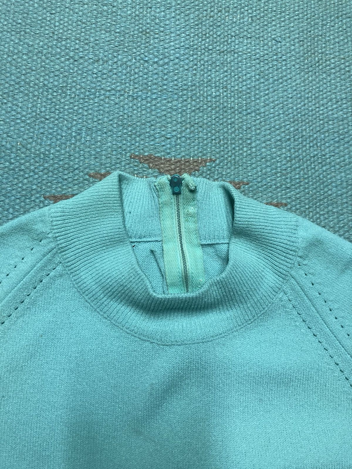 Vintage Vintage 60s t shirt textured poly nylon? blue women’s large Size L / US 10 / IT 46 - 4 Thumbnail