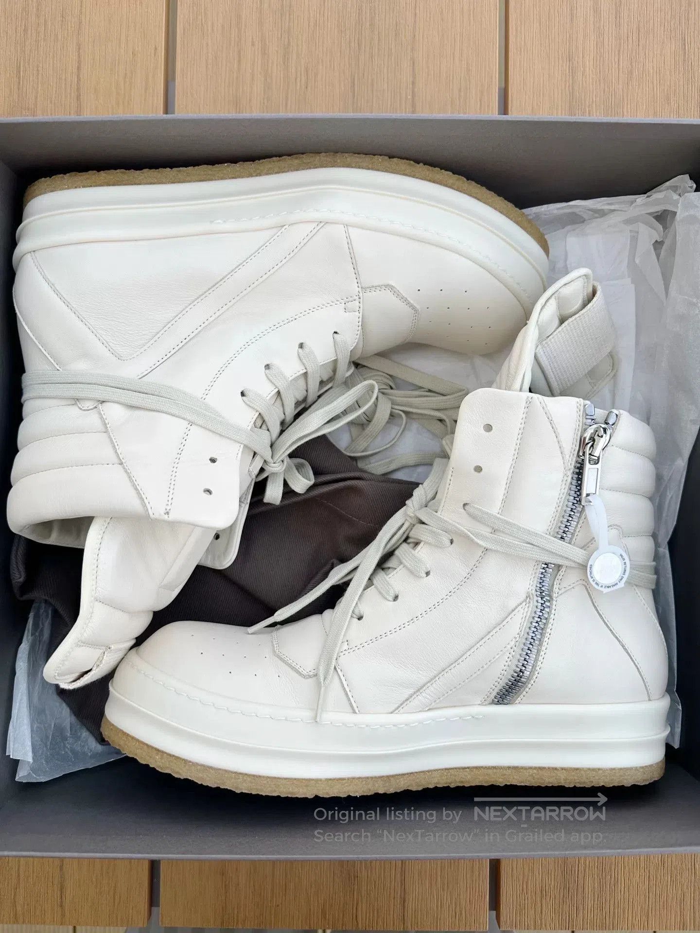 Rick Owens Rick Owens Milk White Thick Sole 43. Size US 10 / EU 43 - 8 Thumbnail