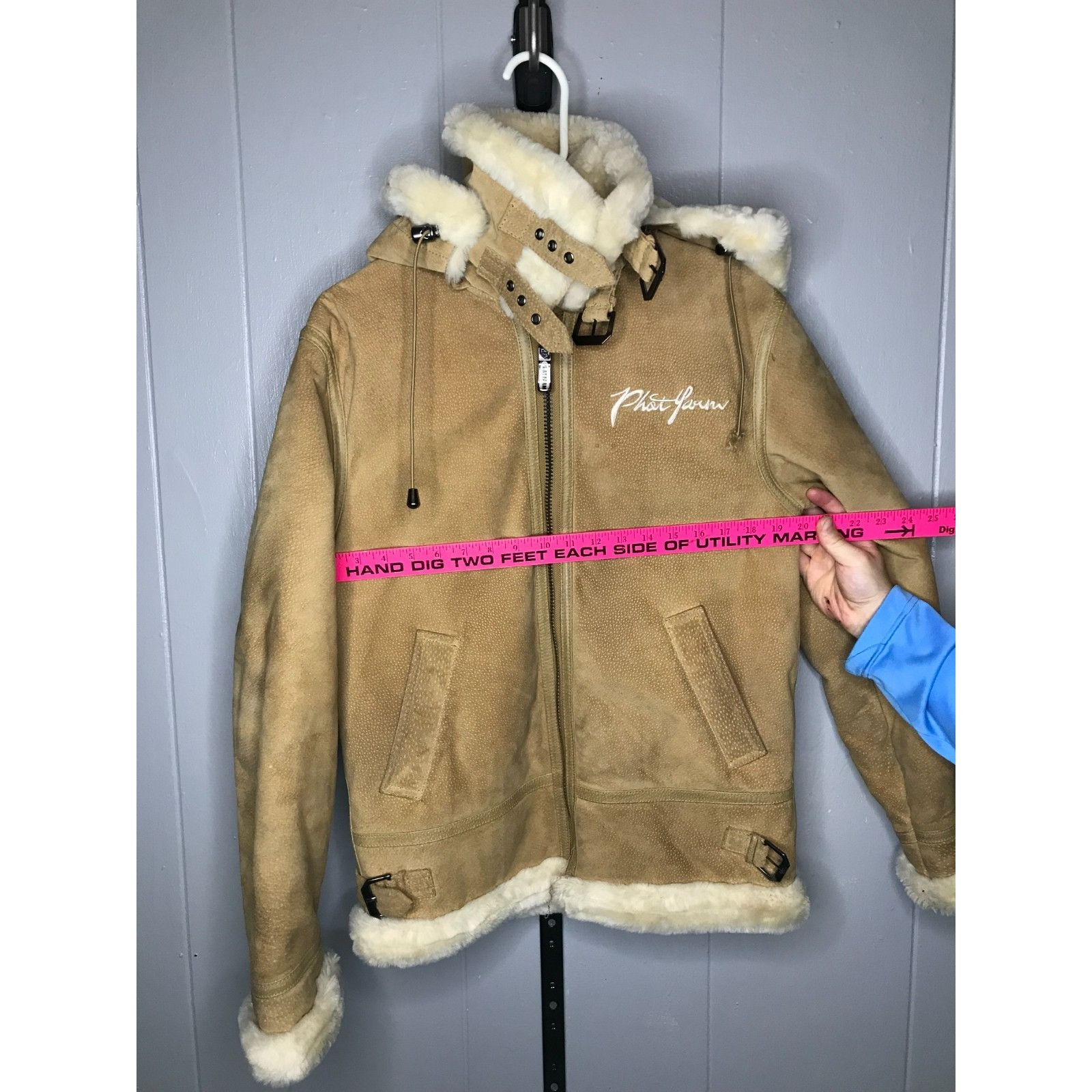 Phat Farm Vintage Phat Farm Suede Bomber Jacket Heavy Faux Fur Lined B Size US S / EU 44-46 / 1 - 10 Thumbnail