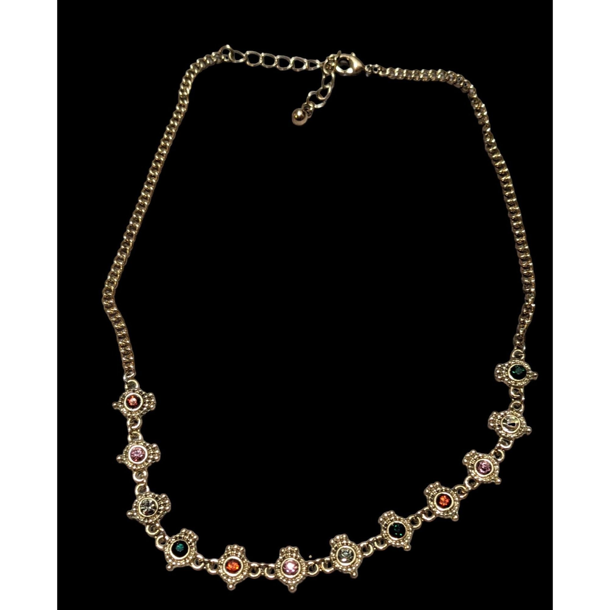 Other Dainty Rainbow Rhinestone Necklace Size ONE SIZE - 1 Thumbnail