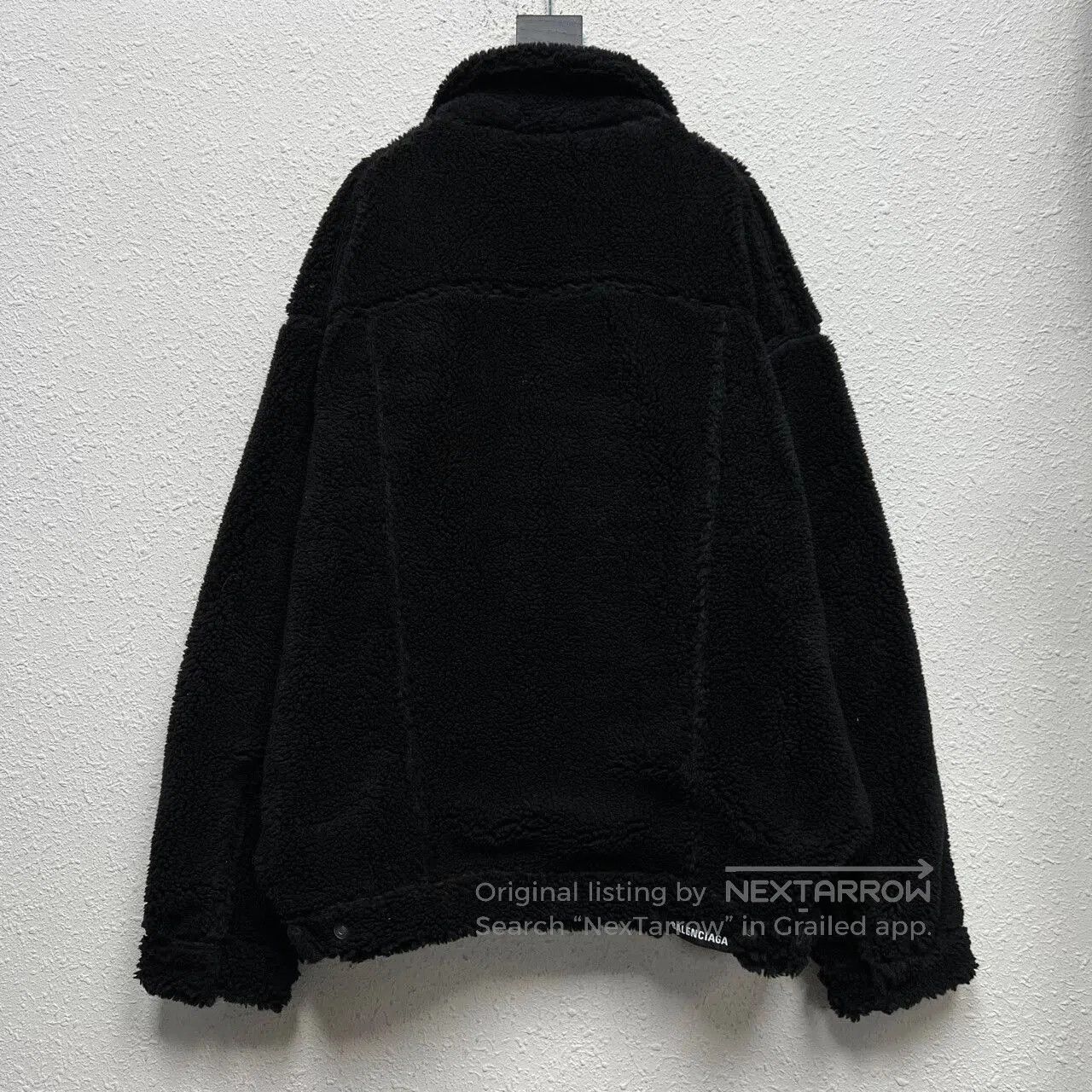 Balenciaga balenciaga black logo embroidered fleece jacket. Size US S / EU 44-46 / 1 - 2 Thumbnail