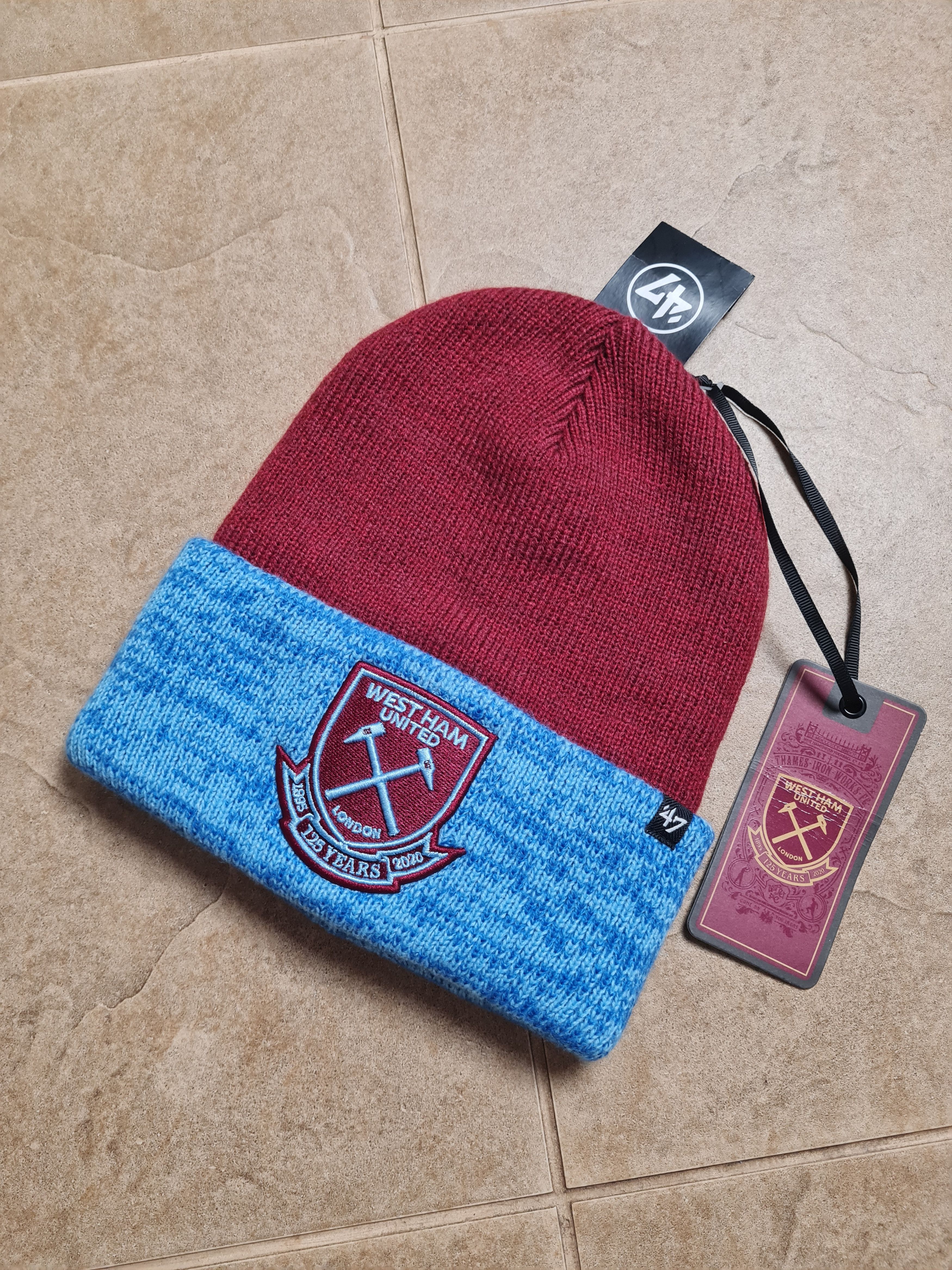 47 Brand 47Brand EPL West Ham United FC Prize Fight Cuff Knit Beanie Size ONE SIZE - 2 Thumbnail