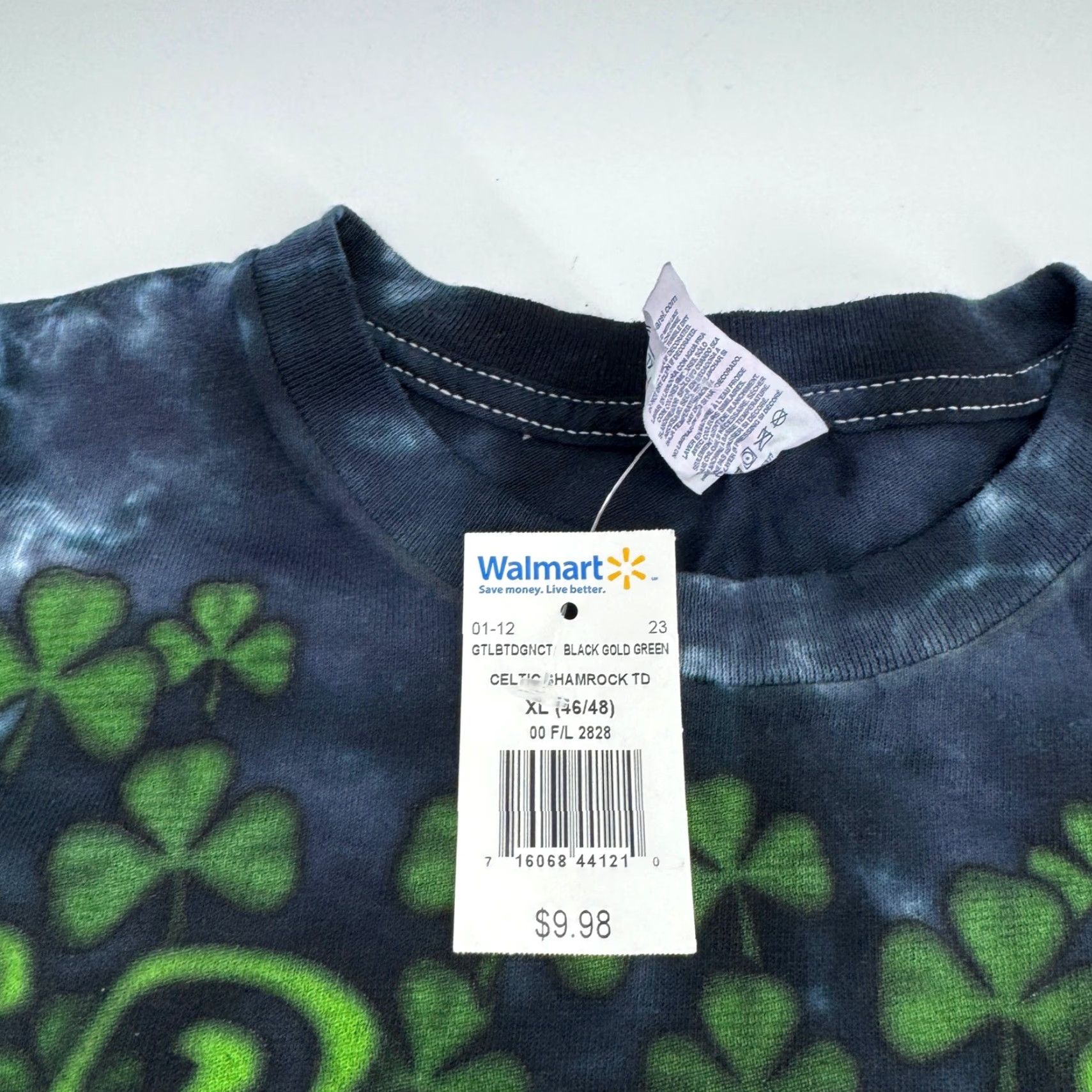 Liquid Blue VINTAGE? (no) Celtic Shamrock Tie Dye Shirt Mens XL Black Gold Green 2011 Liquid Blue NWT Size US XL / EU 56 / 4 - 5 Thumbnail