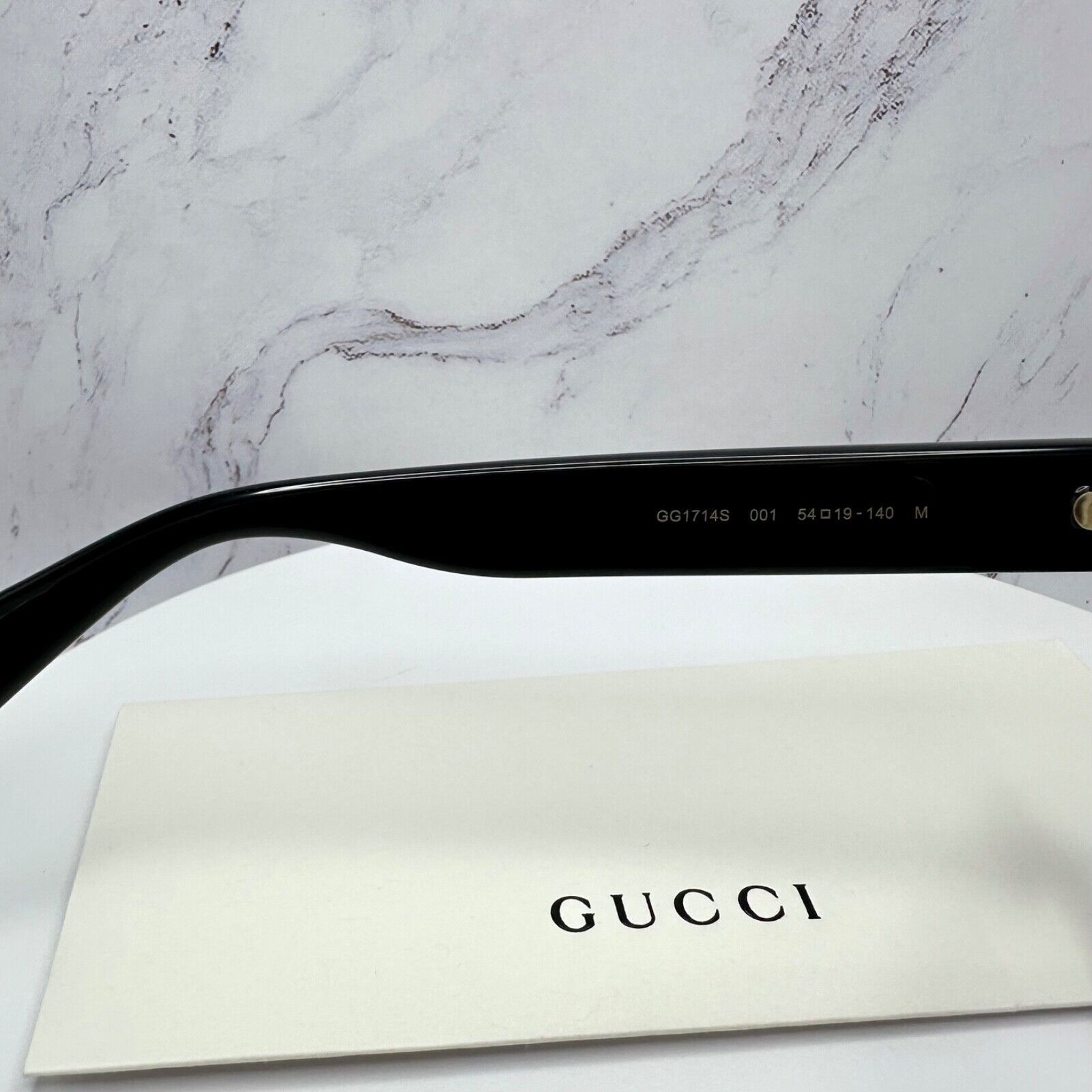 Gucci New GUCCI Sunglasses Black Gold Interlocking GG Logo Size ONE SIZE - 6 Thumbnail
