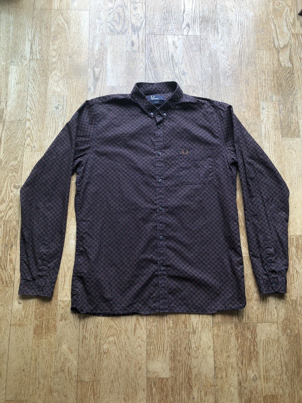 Fred Perry FRED PERRY SLIM FIT VINTAGE CLASSIC BUTTON UP SHIRT Size US L / EU 52-54 / 3 - 1 Thumbnail
