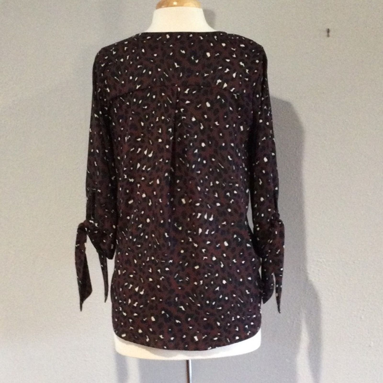Other West Kei Multicolor Faux Wrap Tie Sleeve Blouse S Size S / US 4 / IT 40 - 8 Thumbnail