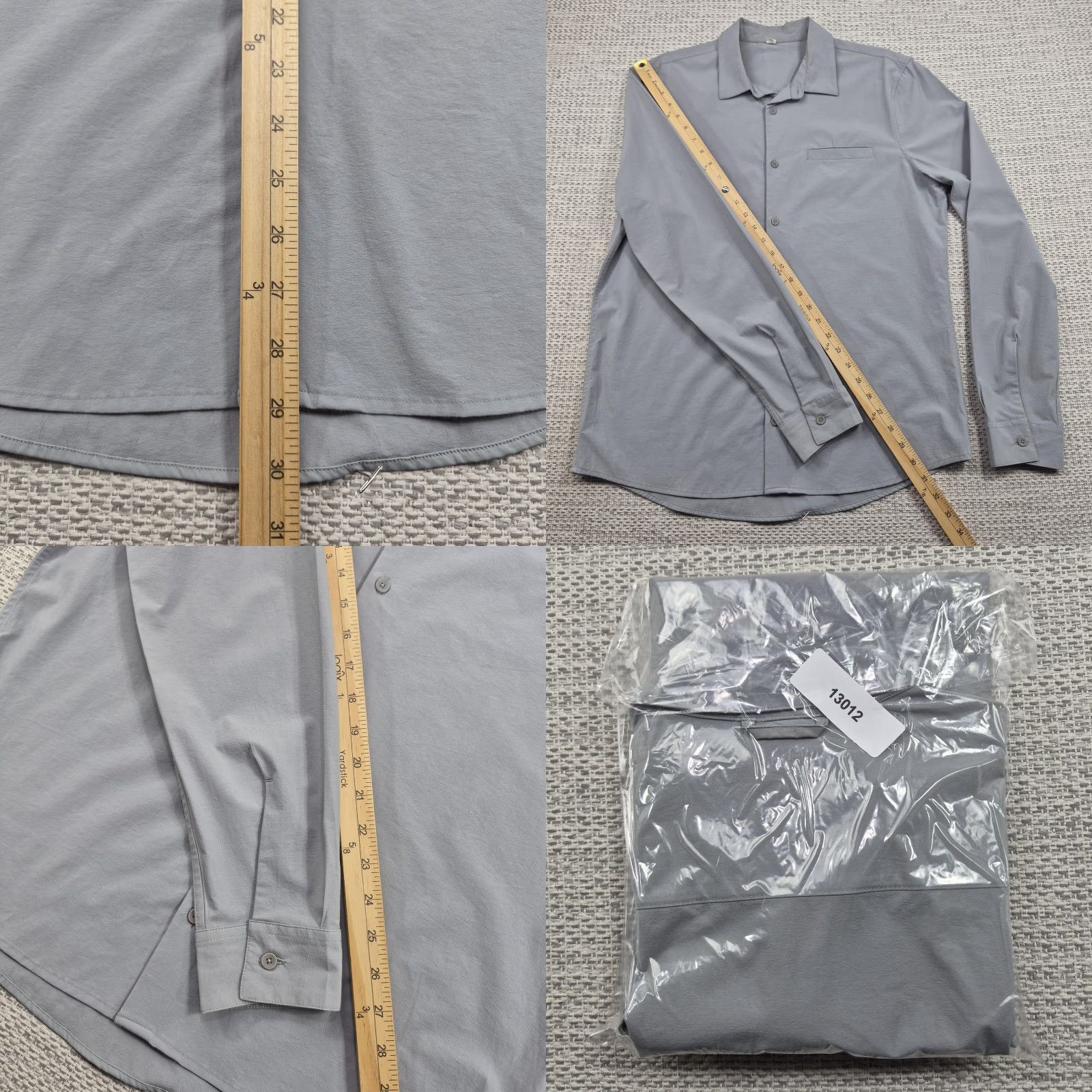 Lululemon Lululemon Button Up Shirt Mens Large Gray Solid Long Sleeve Casual Tech Shirt Size US L / EU 52-54 / 3 - 9 Thumbnail